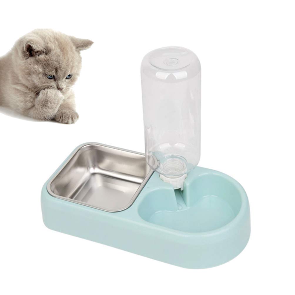 POPETPOP Automatic Pet Water Dispenser - No Spill Dog & Puppy Drinking Bowl with Stand - Perfect for Home, Travel & Outdoor Use