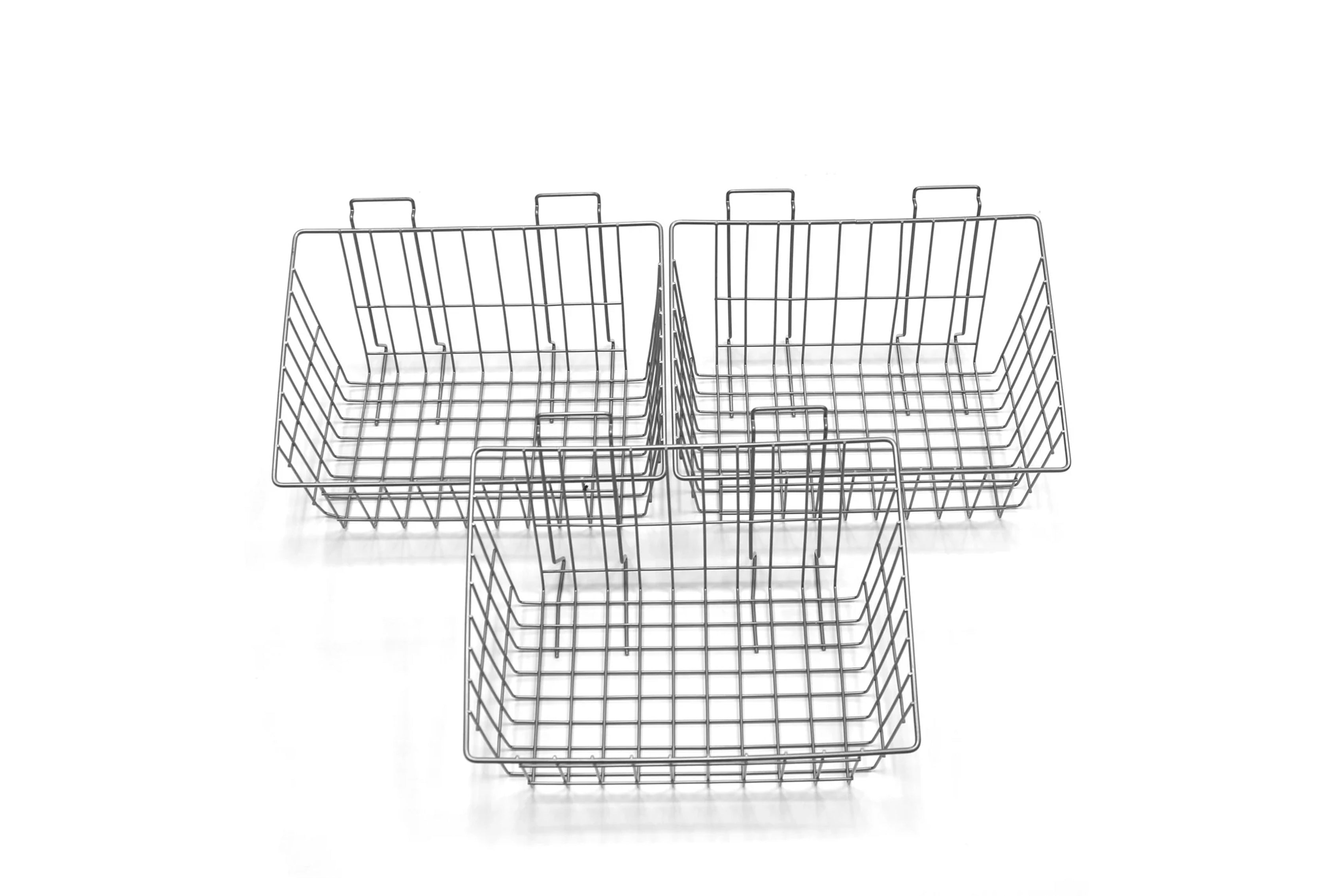 ProSlat Slatwall 15 x 11 Inch Storage Baskets - 3 Pack Set for Garage, Retail & Home Organization - Perfect for Tools, Toys & Supplies