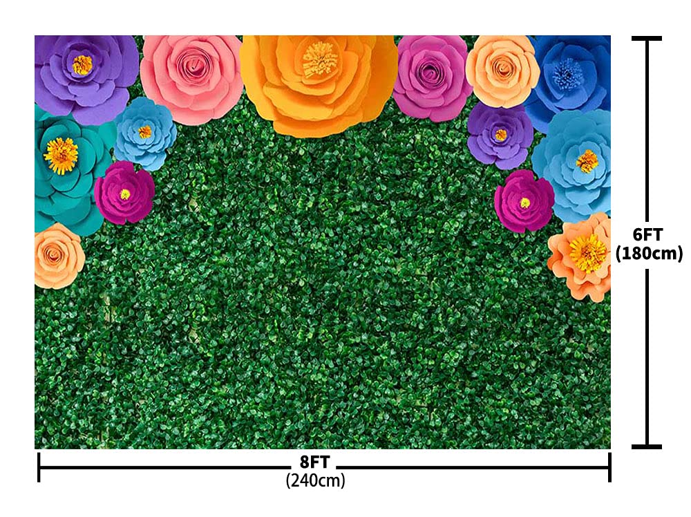 MEHOFOND Mexican Fiesta Party Backdrop - 8x6ft Vinyl Photography Background with Green Leaves Design for Birthday Decorations, Festival Events & Photo Studio Props | Perfect for Cinco de Mayo, Themed Parties & Social Media Backdrops