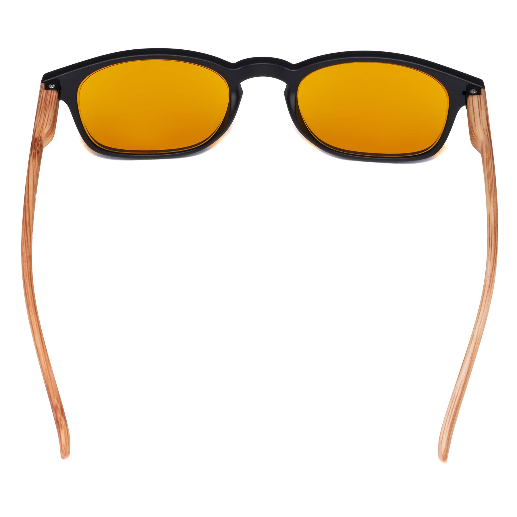 CessBlu Blue Light Blocking Glasses - Orange Tinted Computer Glasses for Eye Strain Relief - Bamboo Frame Reading Glasses for Men & Women - Perfect for Office Work, Gaming & Screen Time