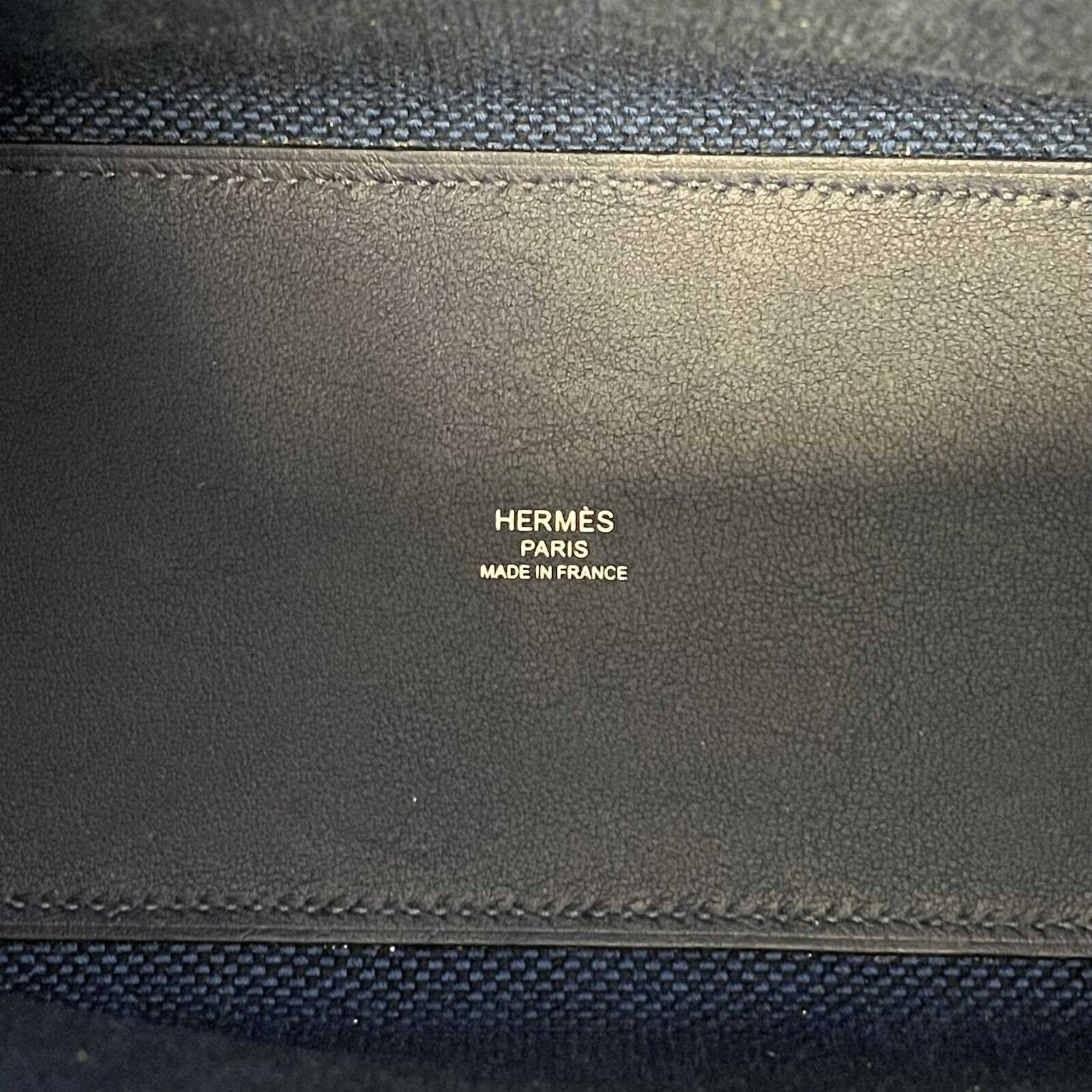 Hermes NEW Cabas H en Biais Swift Toile Canvas 27 Tote Bag - Blue Limited Edition with Adjustable Shoulder Strap | Luxury Handbag for Women, Work, Travel & Everyday Use