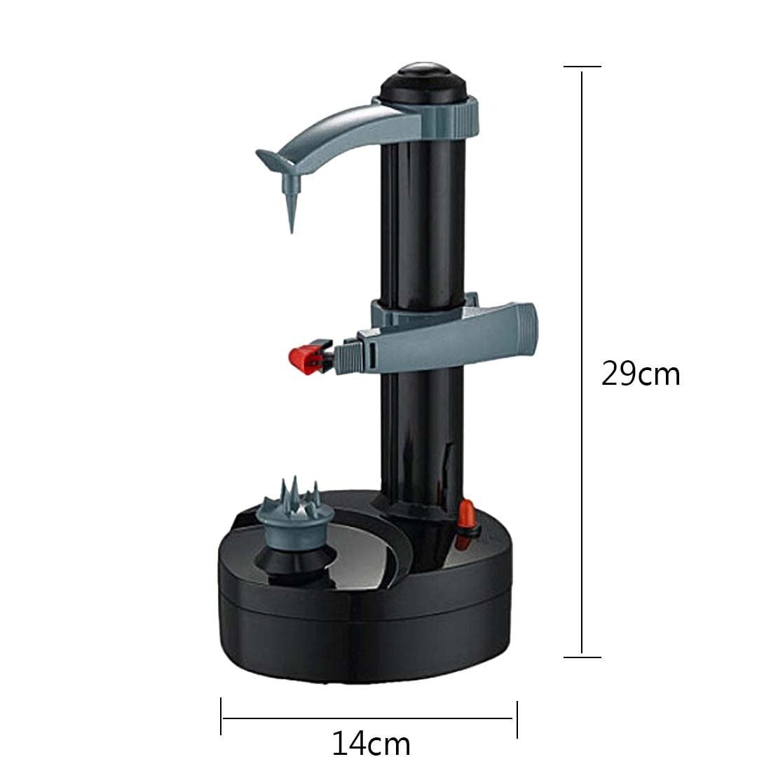 Electric Potato Peeler - Stainless Steel Automatic Rotating Vegetable & Fruit Peeler Machine for Kitchen - Perfect for Home Cooking, Restaurants & Meal Prep (Black)