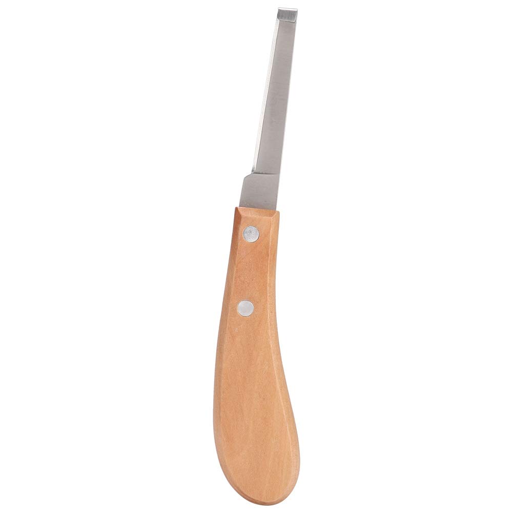 Premium Carbon Steel Straight Hoof Trimming Knife for Horses, Goats & Cattle - Right Hand Professional Grooming Tool for Stable, Farm & Veterinary Care
