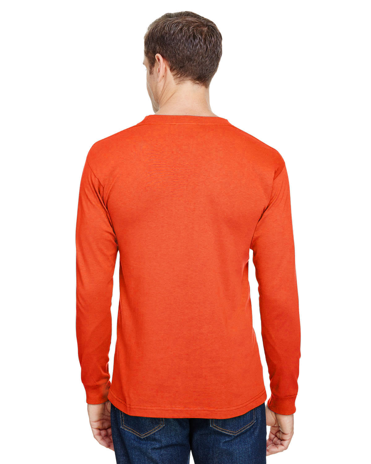 Bayside BA3055 Unisex Union-Made Long Sleeve Pocket Crew T-Shirt | Comfortable Cotton Work Shirt for Men & Women | Perfect for Construction, Warehouse & Outdoor Activities