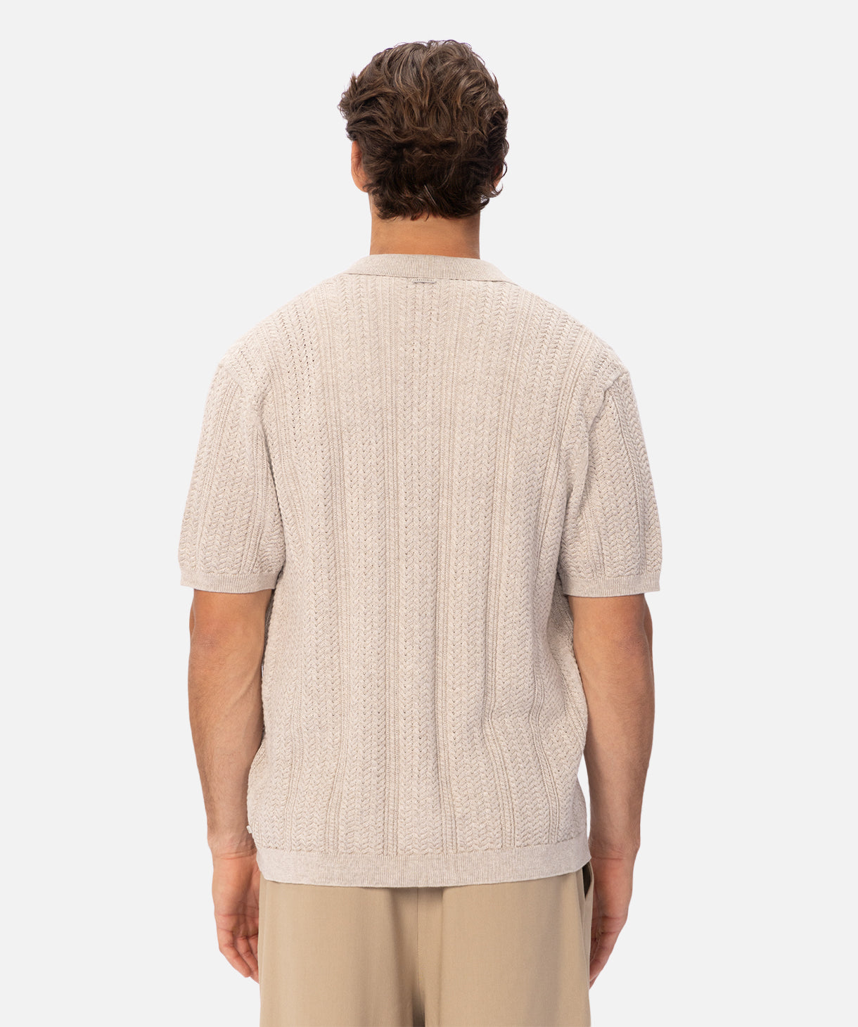 Alessio Short Sleeve Shirt for Men - Premium Oat Melange Cotton Blend - Casual & Business Wear for Office, Date Night & Summer Outings