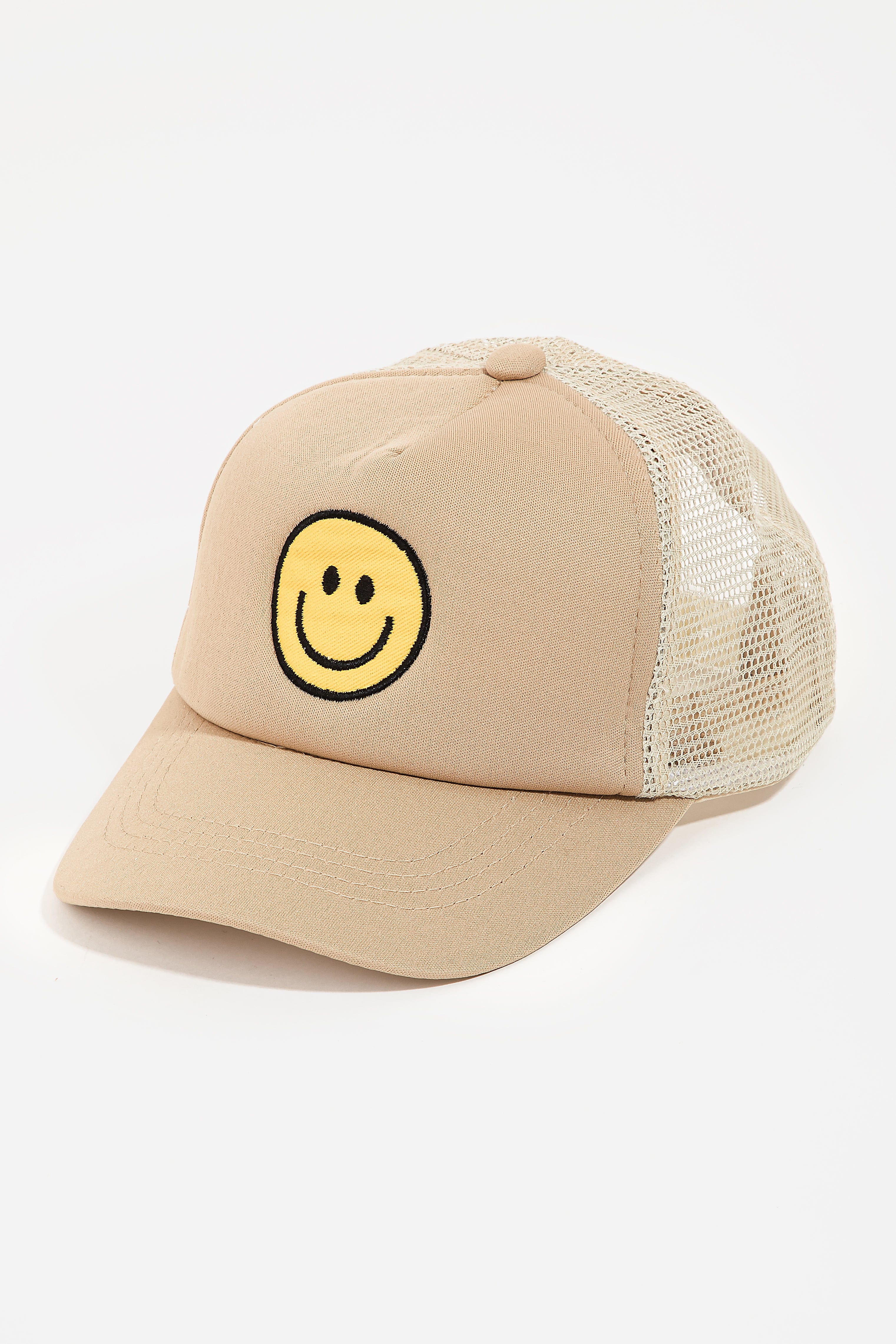 Trendy Smiley Face Trucker Cap - Adjustable Snapback Hat for Men & Women - Perfect for Outdoor Activities, Sports, and Casual Wear