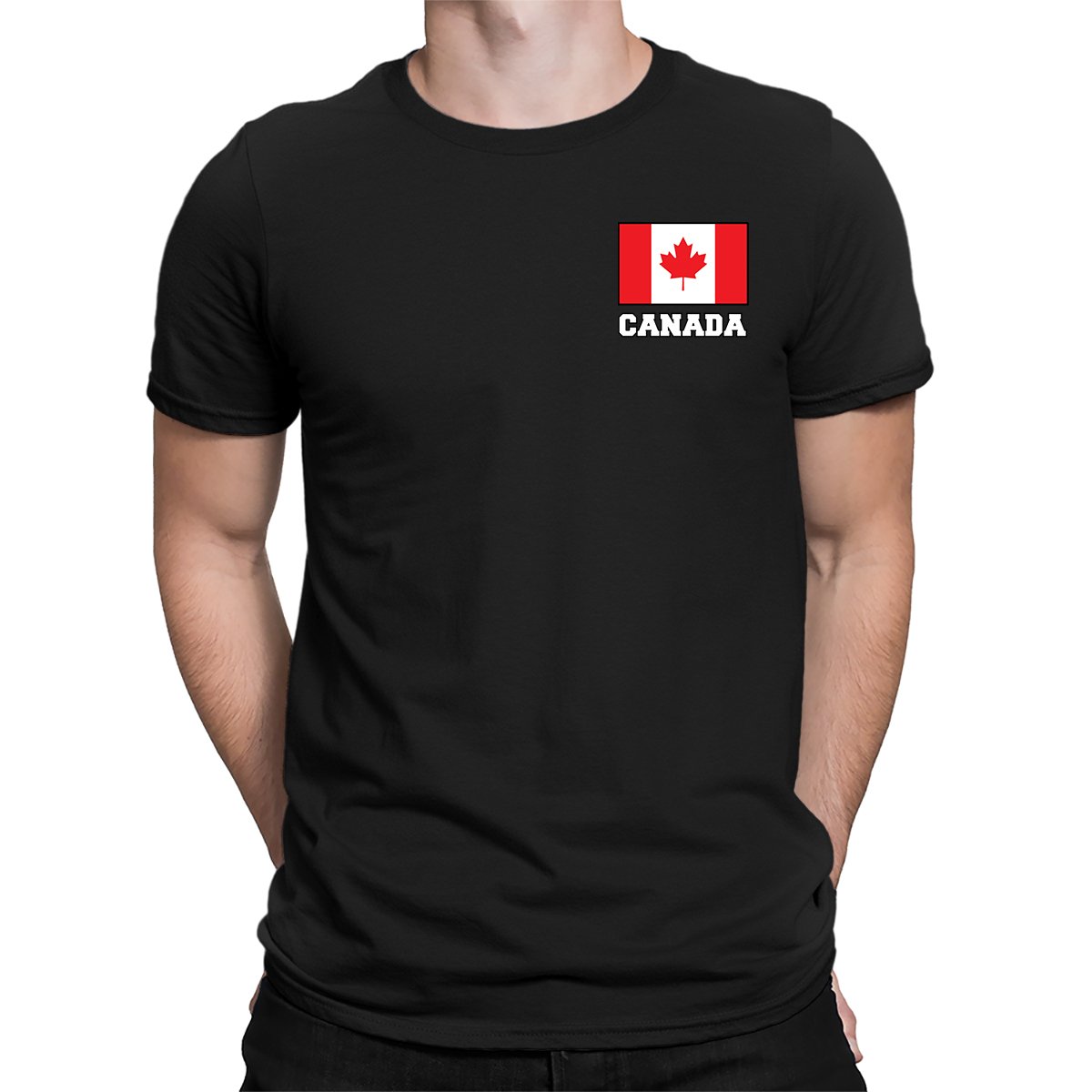 SpiritForged Apparel Canada Flag Graphic Men's T-Shirt - Patriotic Casual Wear for Outdoor Events & Sports Games