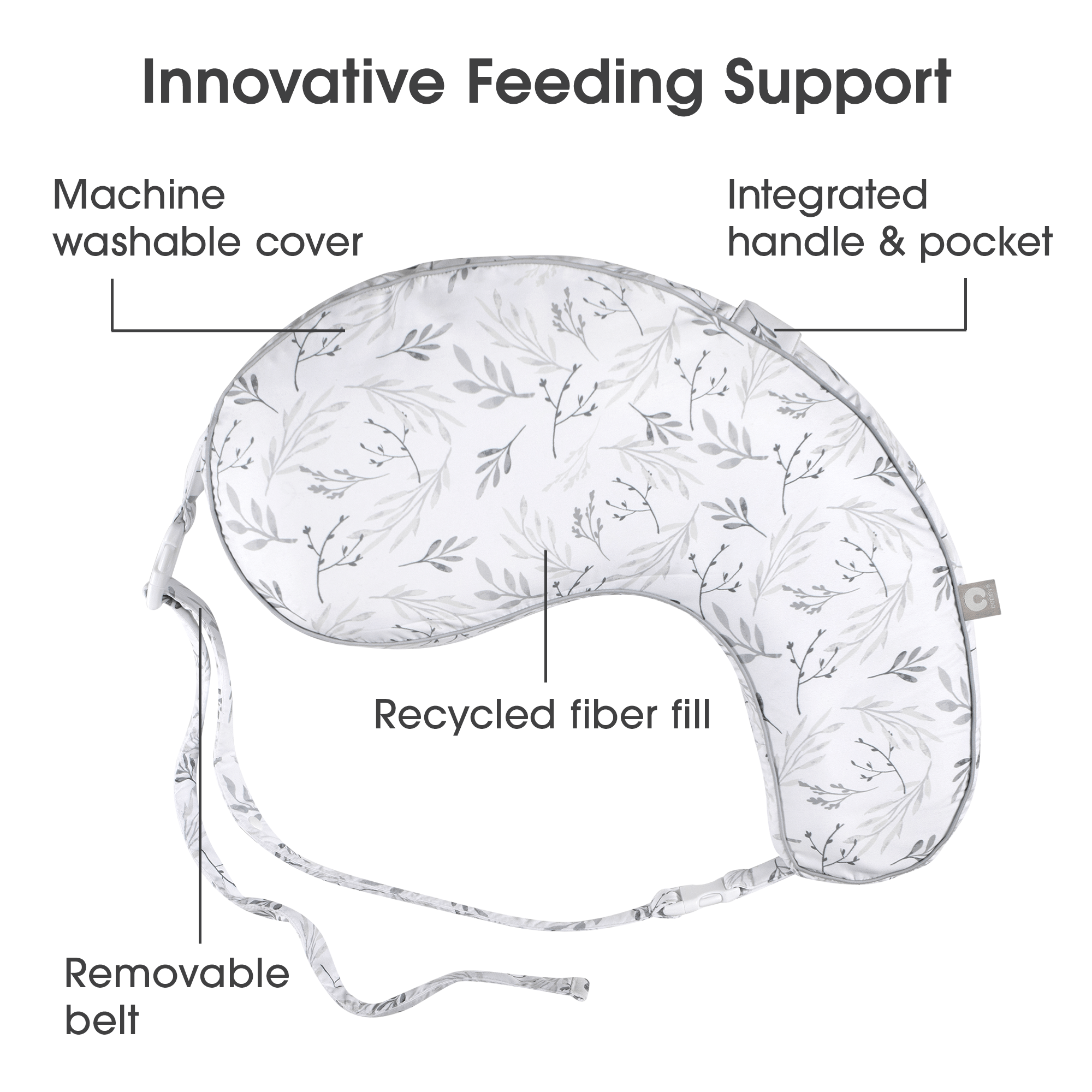 Boppy Uplift™ Nursing Pillow - Comfortable Breastfeeding Support for New Moms - Perfect for Nursing, Bottle Feeding & Tummy Time