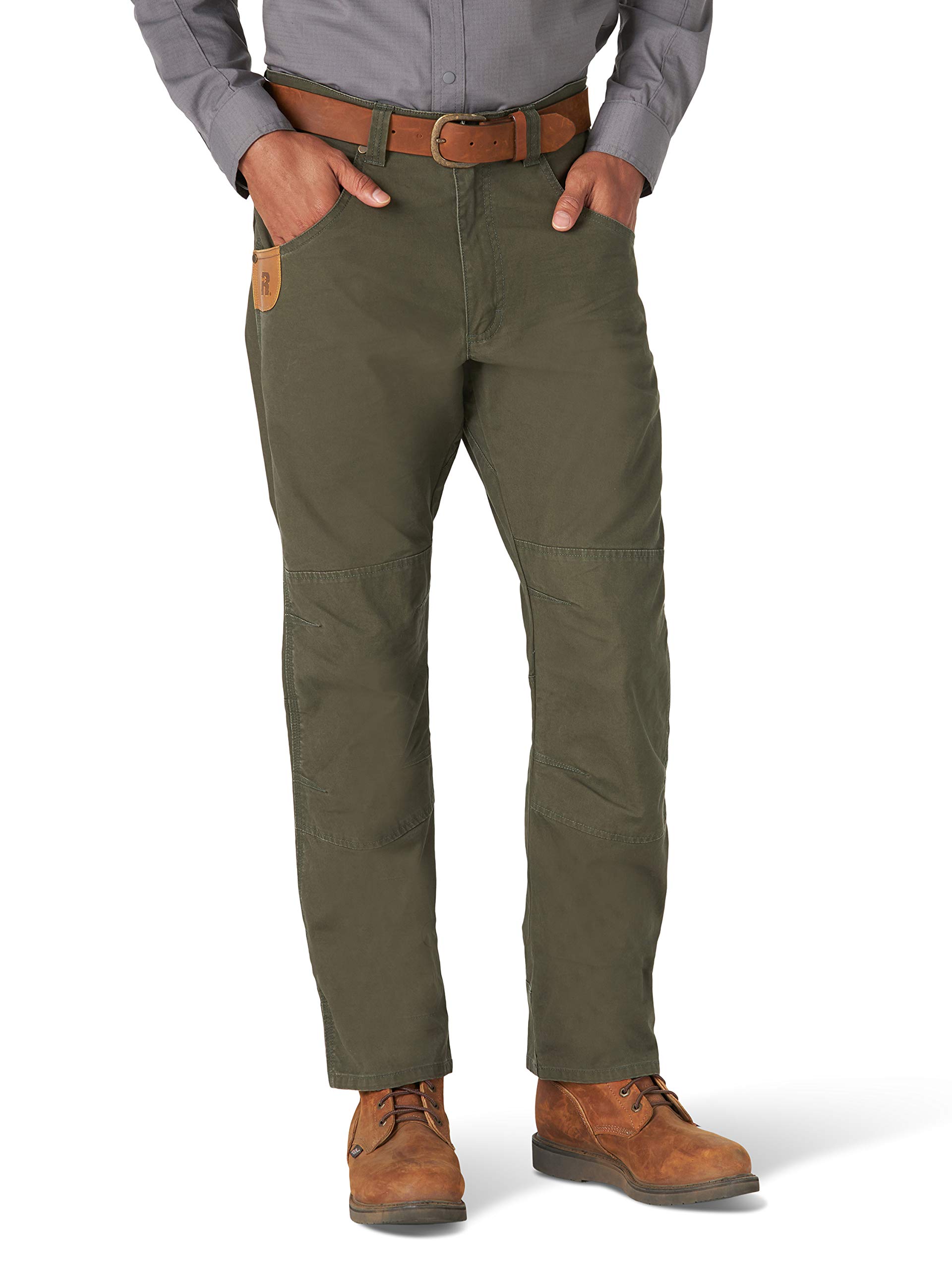 Wrangler Men's Straight Leg Utility Work Pants - Durable Cotton Canvas for Construction, Hiking & Outdoor Activities