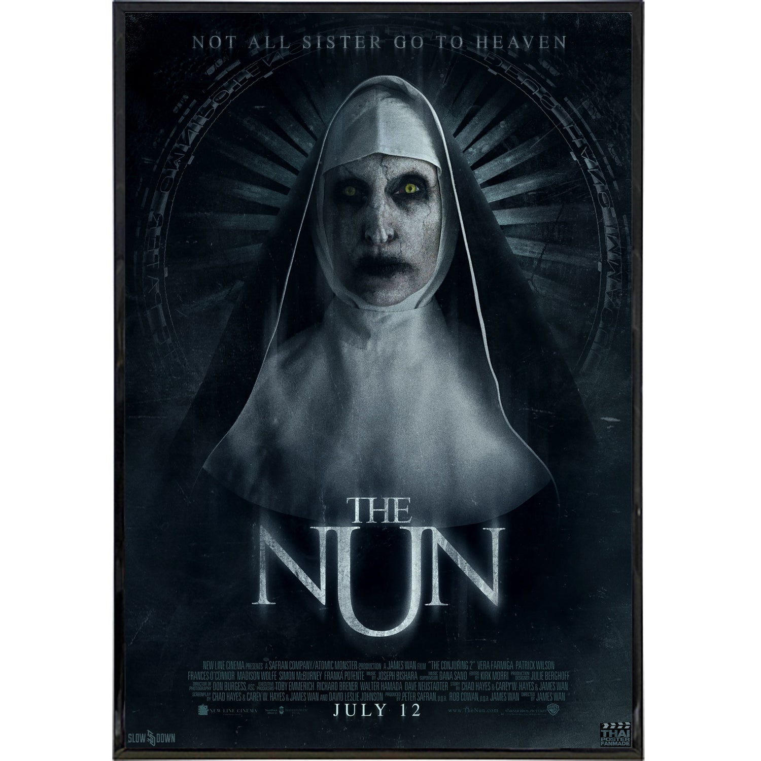 The Nun Horror Movie Poster Print - High Quality Wall Art Decor for Halloween, Horror Fans & Movie Lovers - Perfect for Bedroom, Living Room & Home Theater Decorations