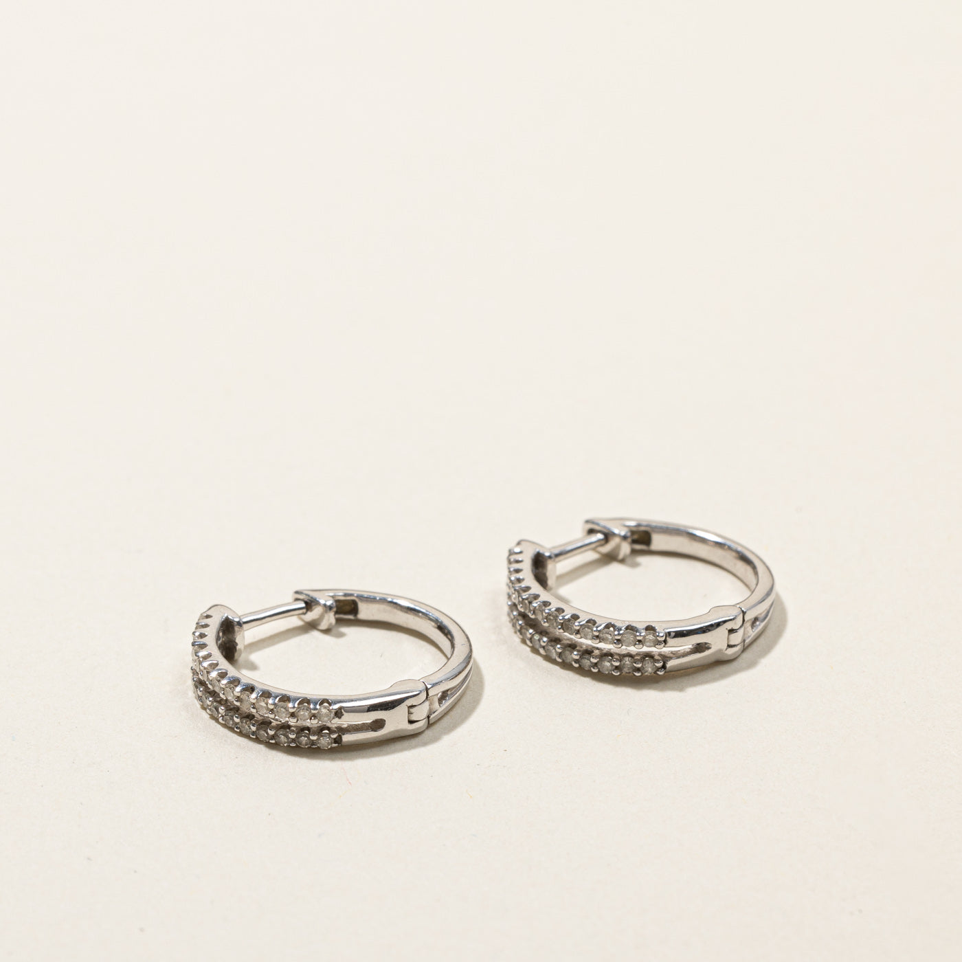 14K Gold Pave Diamond Huggie Hoop Earrings for Women | 0.26 Carat Total Weight | Perfect for Everyday Wear, Date Nights & Special Occasions