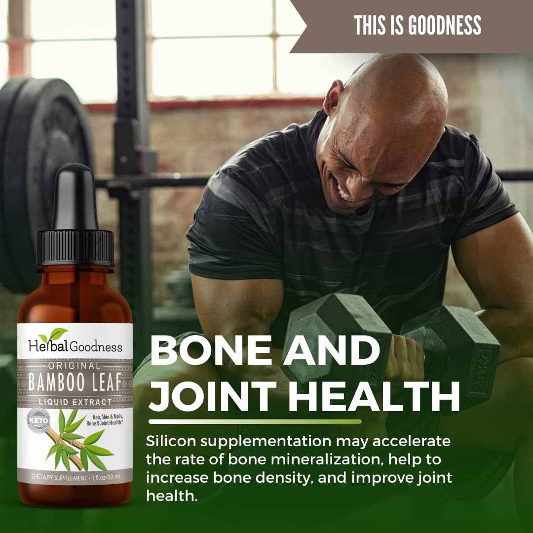 Bamboo Extract for Hair Growth - 70% Natural Silica - Vegan Collagen Superfood Supplement for Hair, Skin, Nails & Joint Support - Dietary Fiber Boost - 12 Pack (1oz Bottles) - Herbal Goodness - Perfect for Daily Wellness Routine & Natural Beauty Regimen