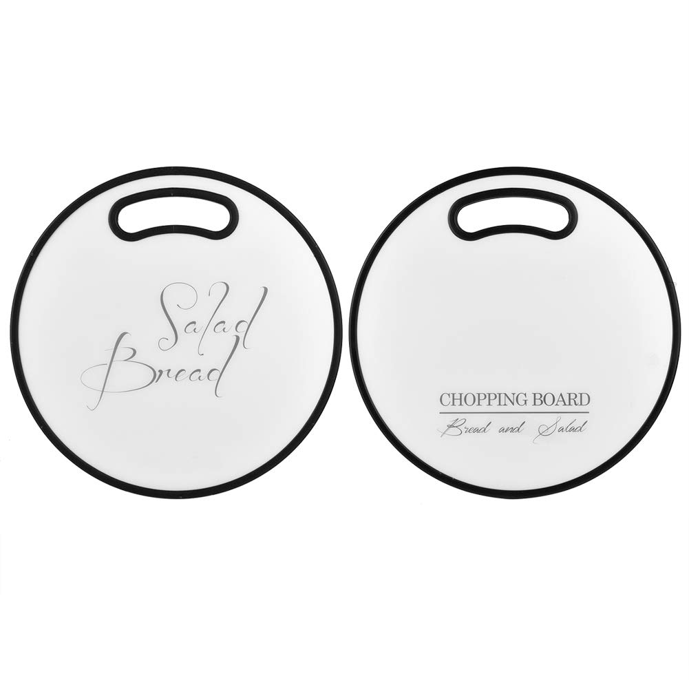 Elegant Round White Plastic Cutting Board with Hanging Hole - Durable Kitchen Chopping Mat for Home, Sushi Restaurants, and Meal Prep