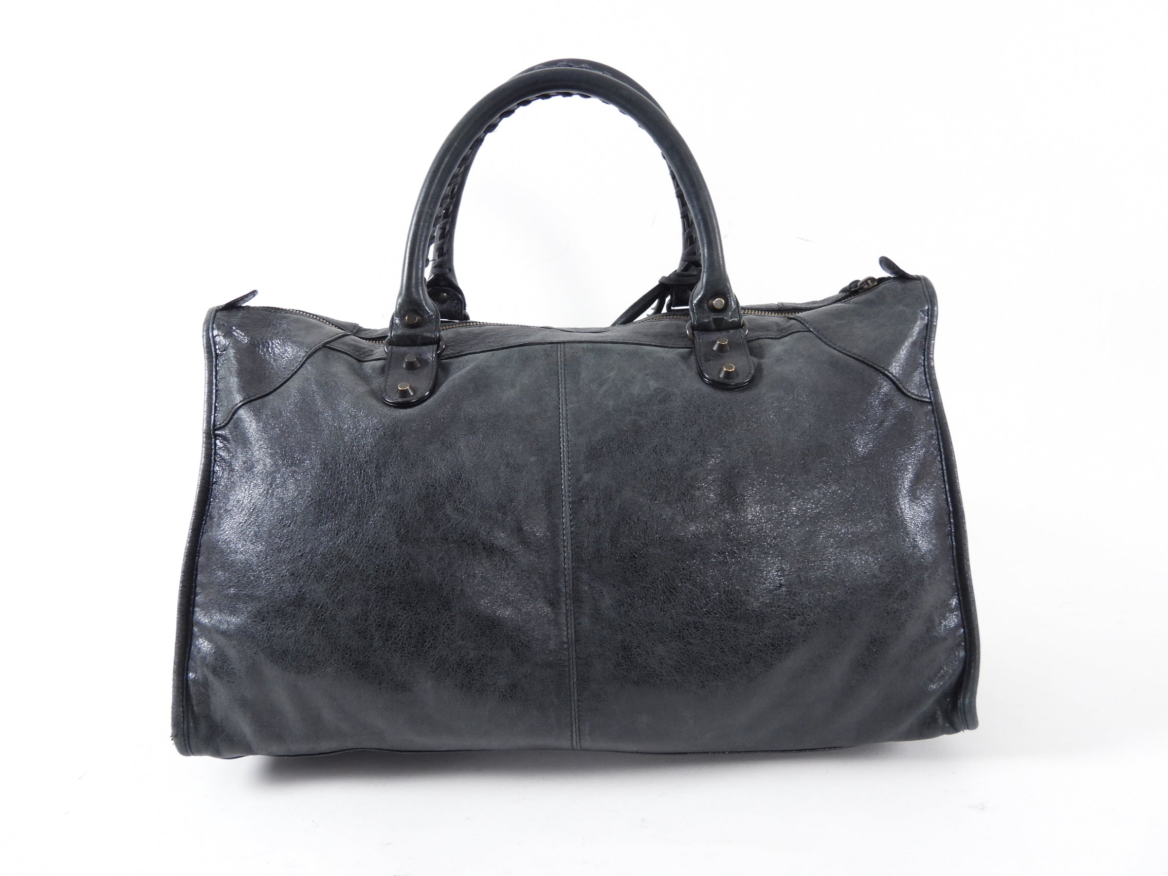 Balenciaga Black Leather City Work Bag for Women - Stylish & Spacious Designer Handbag for Work, Travel & Everyday Use