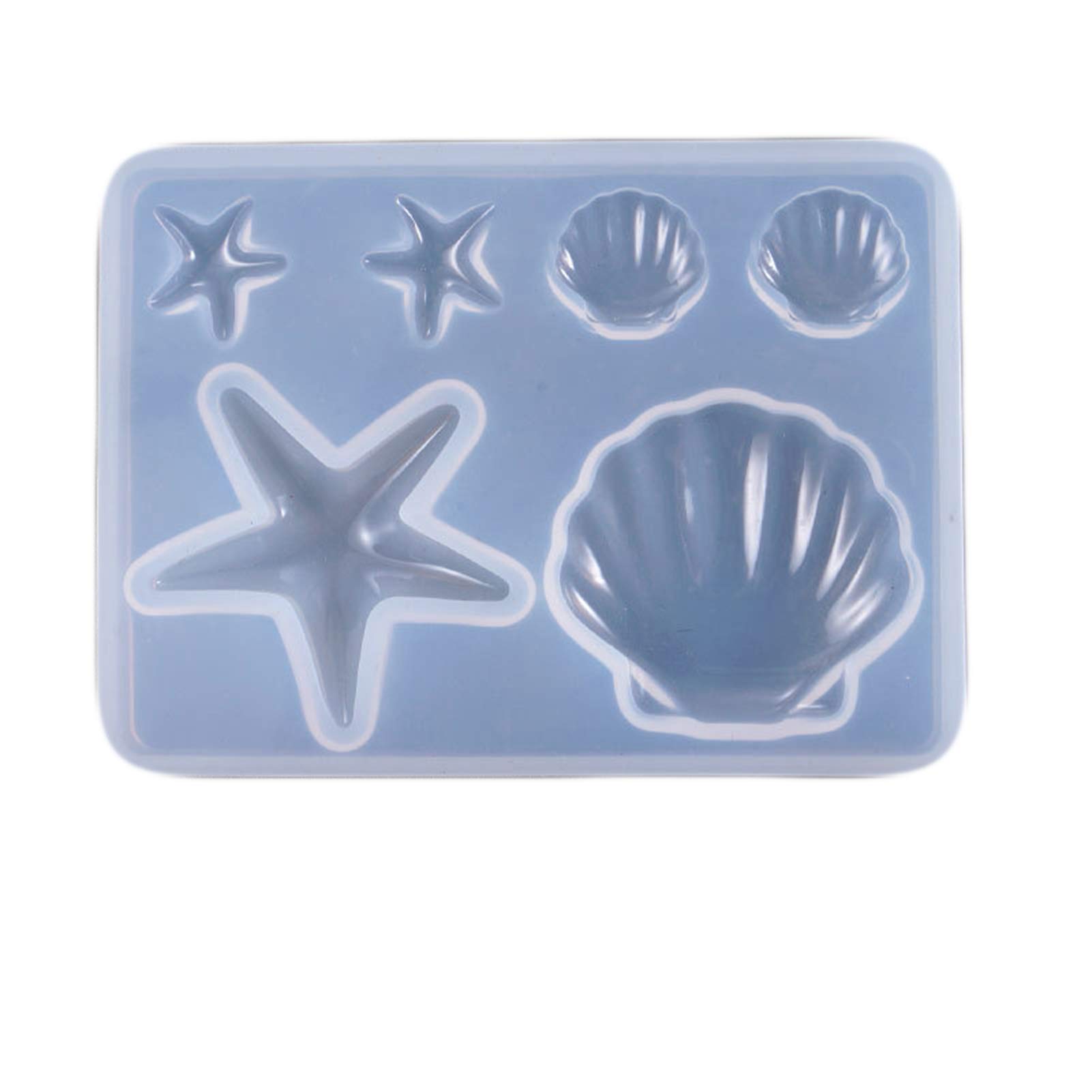 5pcs Silicone Starfish Shell Molds - DIY Marine Organism Resin Casting Molds for UV Epoxy Jewelry Making, Summer Beach Theme Crafts, Home Decor & Gift Ideas
