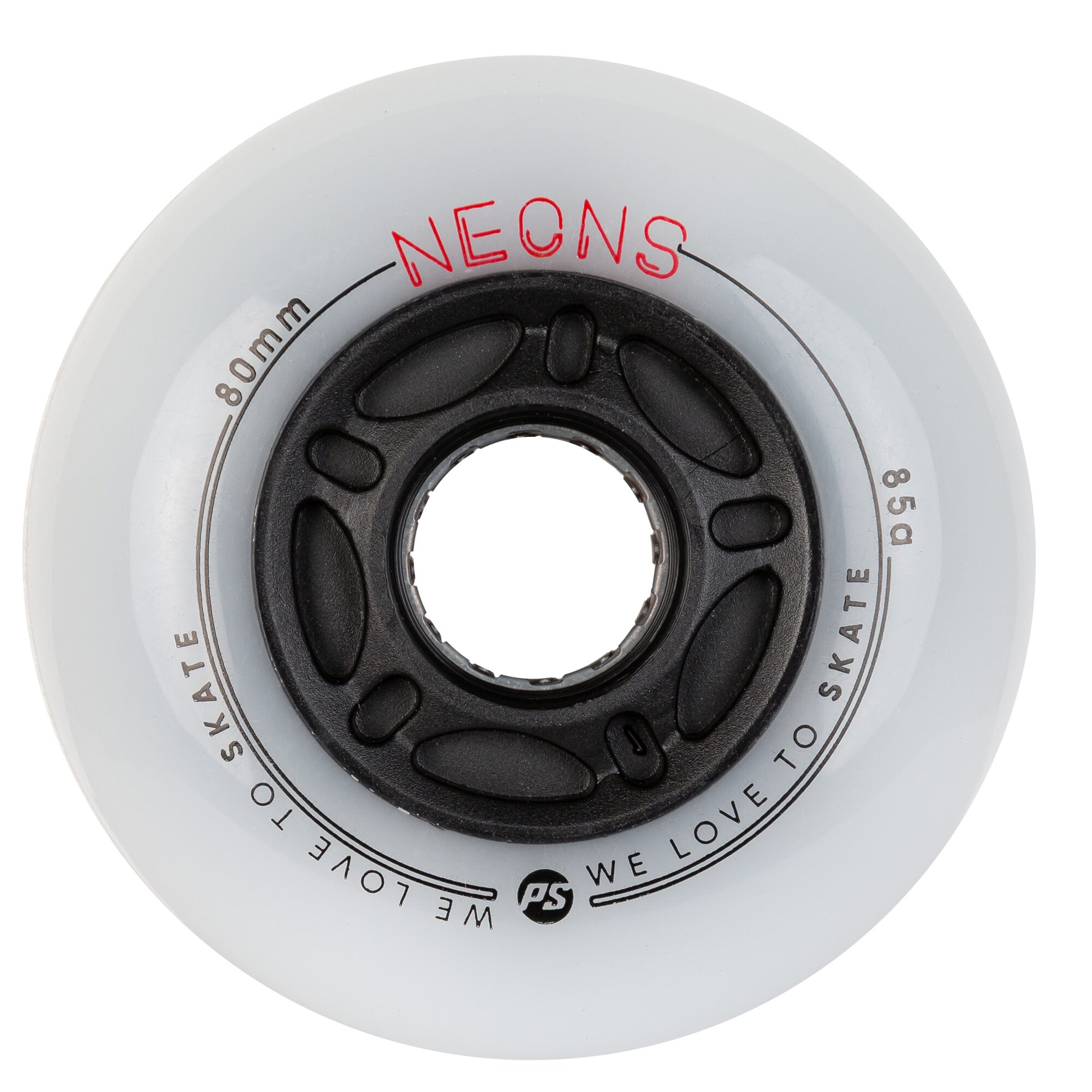 Neon 80/85A Red Wheels - 4 Pack Set for Skateboards, Longboards & Roller Skates - High-Performance Urethane Wheels for Smooth Rides & Tricks