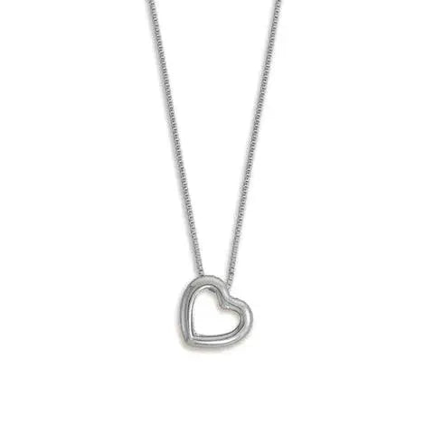 Elegant Sterling Silver Cubic Zirconia Floating Heart Pendant Necklace for Women | Perfect Gift for Valentine's Day, Anniversary & Special Occasions
