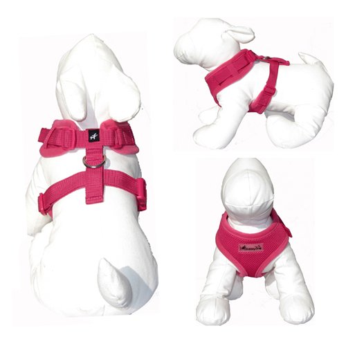 Adjustable Dog Soft Harness Air Flex - XLarge Pink Pet Vest for Small to Large Breeds - Perfect for Walking, Hiking & Outdoor Adventures
