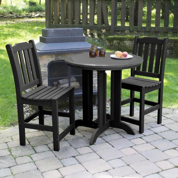 Lehigh 3-Piece Round Counter Height Outdoor Patio Dining Set with Weather-Resistant Chairs - Perfect for Backyard, Garden, and Poolside Entertaining