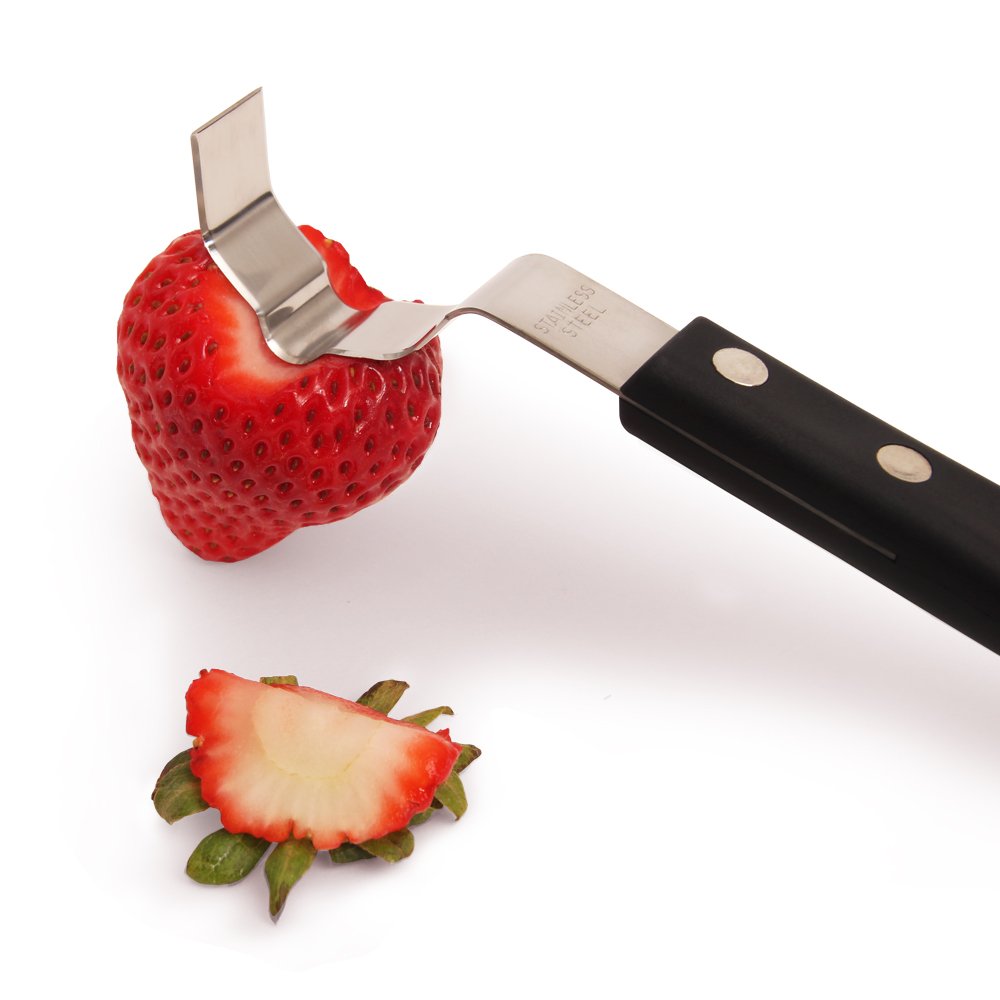 VKP Stainless Steel Fruit Corer - Apple & Pear Corer with Strawberry Huller - Kitchen Gadget for Easy Fruit Prep & Dessert Making