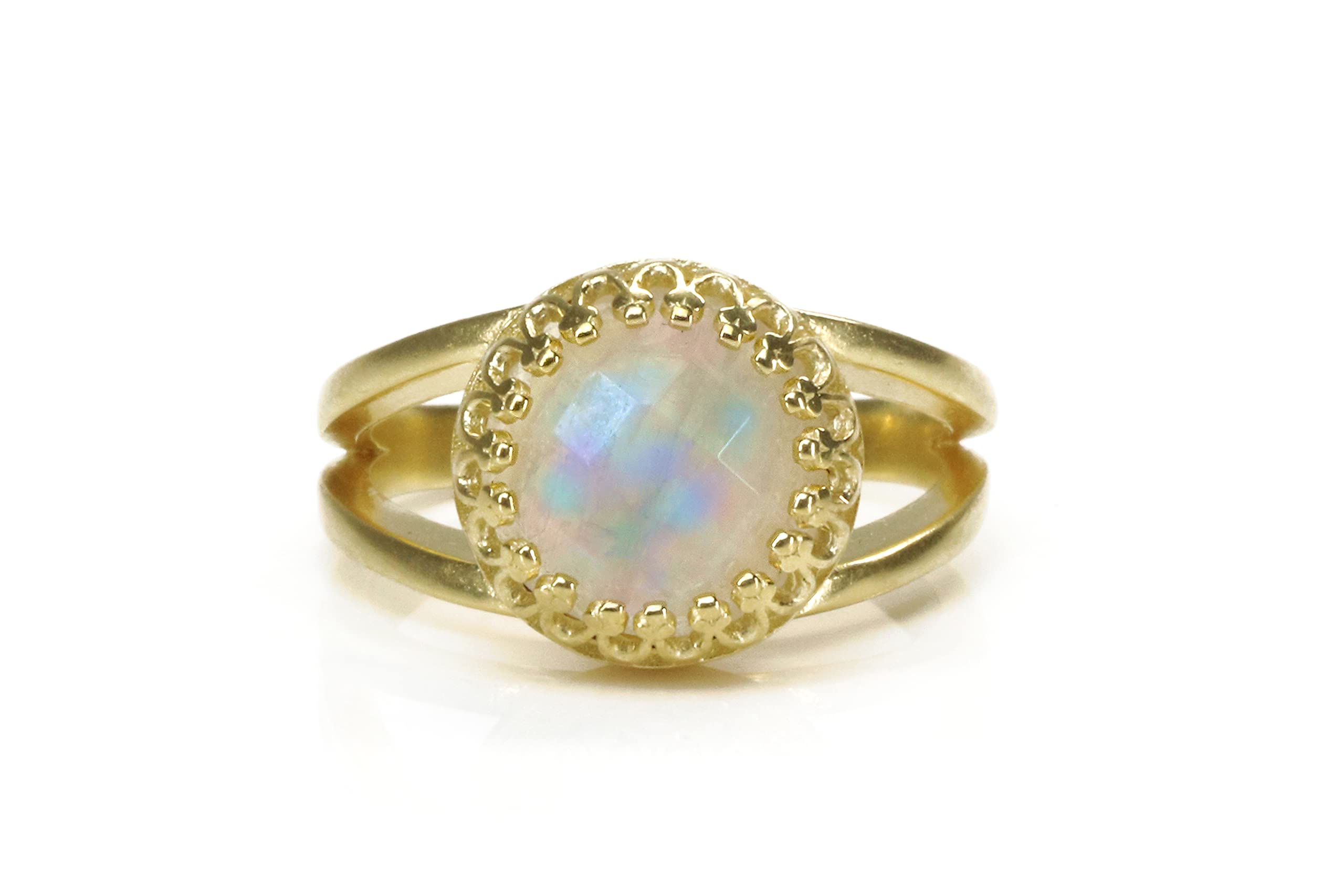 Moonstone Gold Ring for Women - Elegant Boho Wedding & Stacking Rings - Perfect for Anniversaries & Birthdays