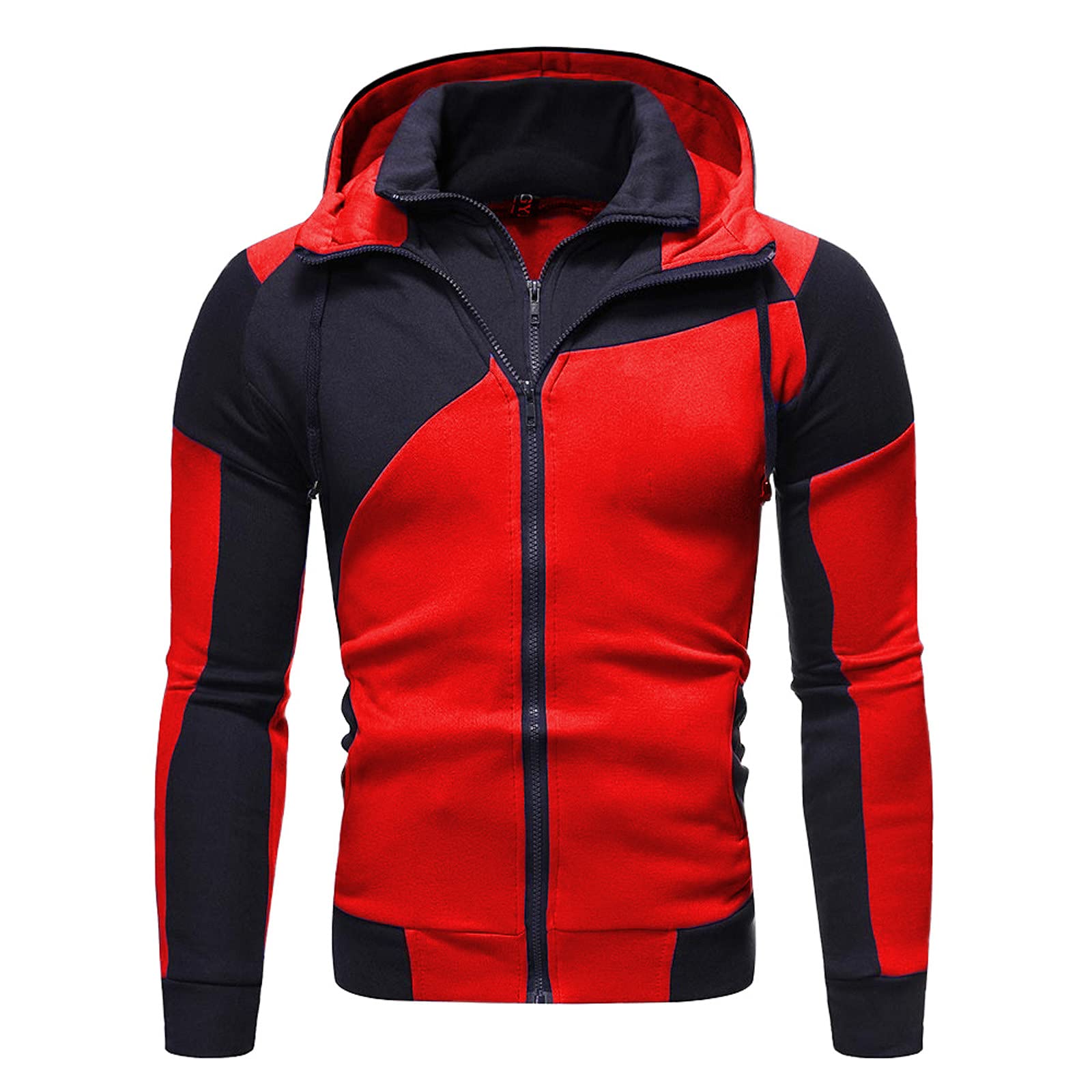 Men's Sweat Suits Set - Autumn & Winter Fleece Tracksuit with Zipper Hoodie & Jogger Pants - Retro Sportswear for Casual Wear, Gym & Outdoor Activities
