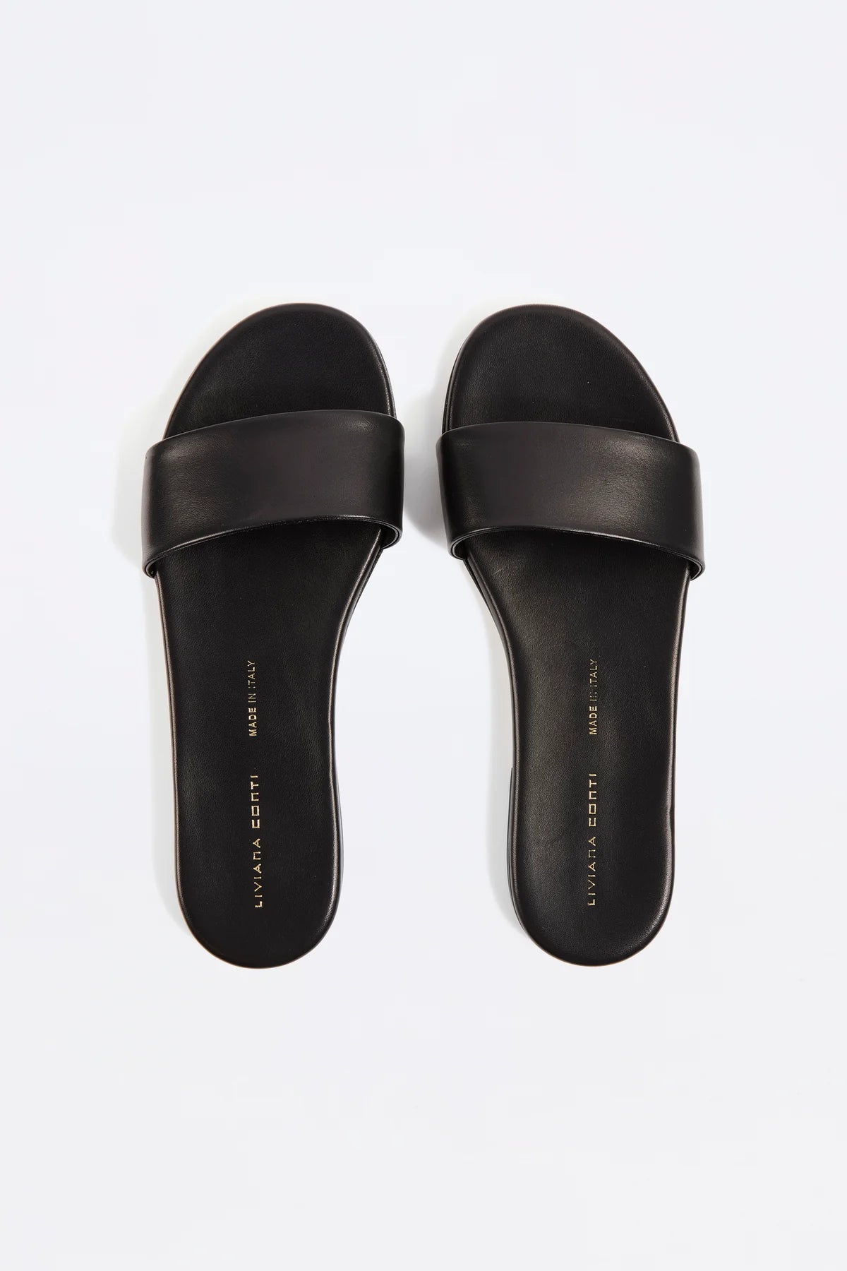 Women's Comfortable Band Flat Mule Shoes - Nero Black Slip-On Loafers for Casual Wear, Office & Home