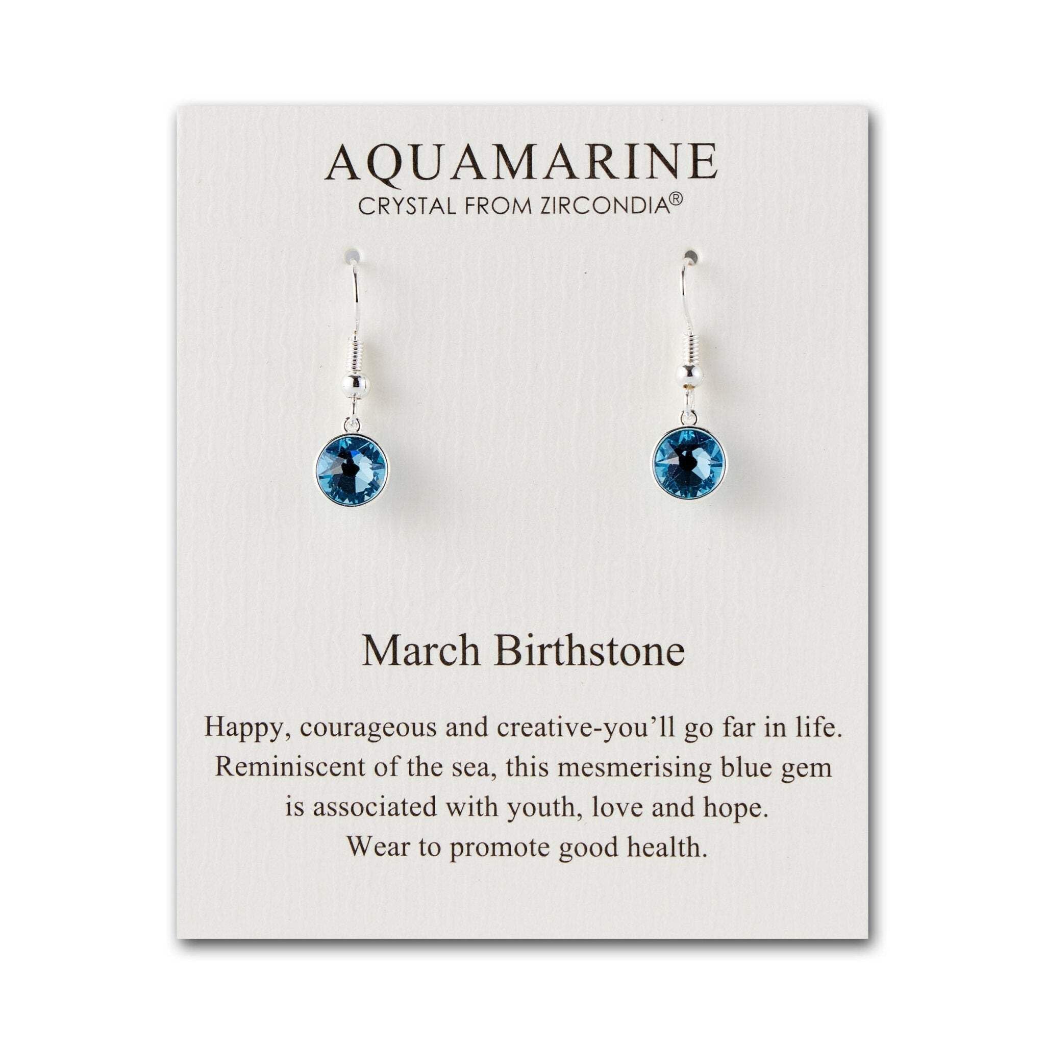 Aquamarine Zirconia Drop Earrings - March Birthstone Jewelry for Women