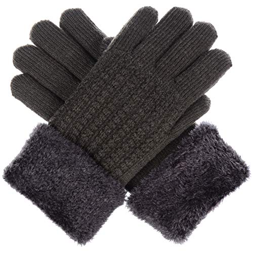 Faux Fur Cuff-charcoal Gray