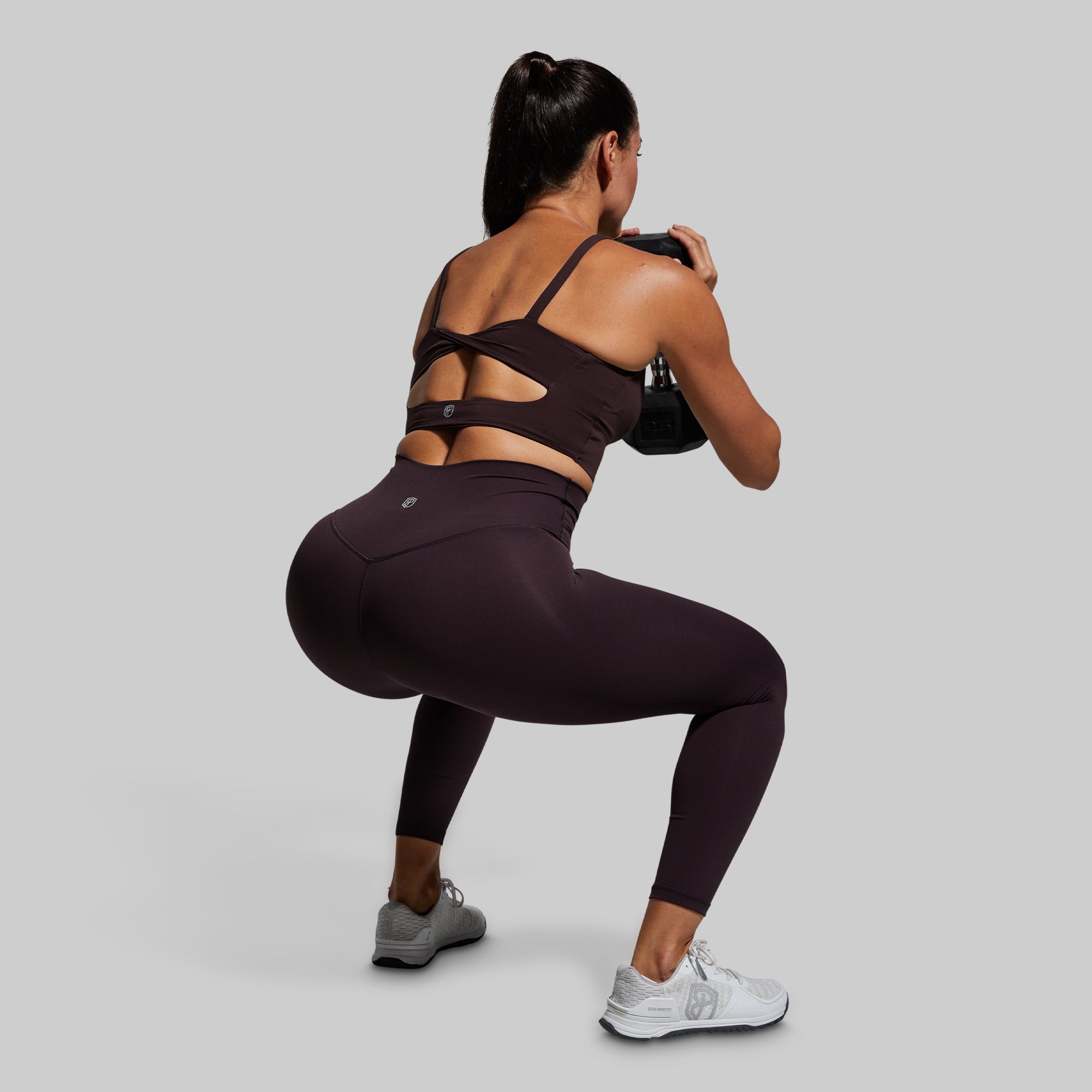 Premium High-Waisted Yoga Leggings for Women - Deep Plum Color, Tummy Control & Squat Proof - Perfect for Gym, Running & Everyday Wear