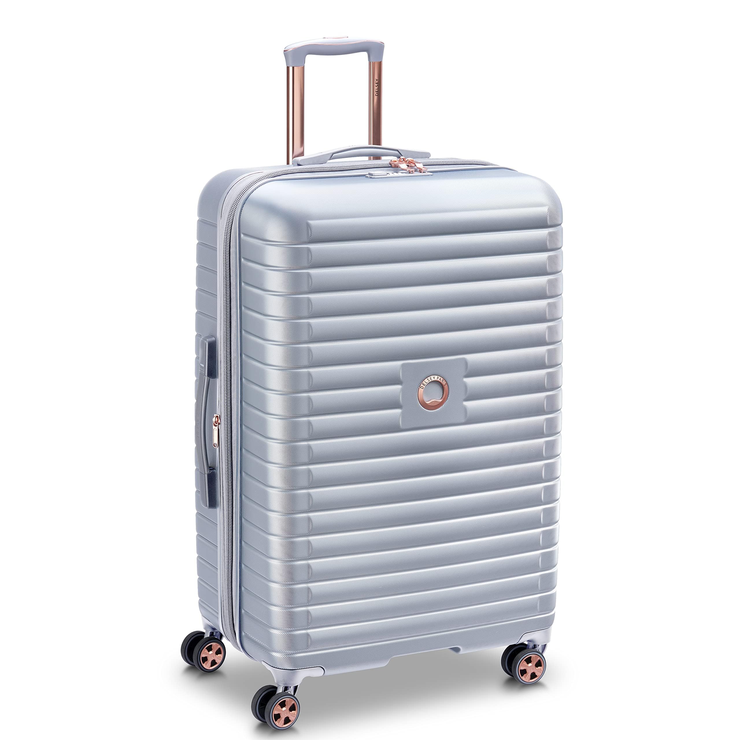 Delsey Paris Cruise 3.0 Hardside Expandable Luggage Set with 360° Spinner Wheels - 3-Piece (21/24/28 Inch) Platinum Suitcase for Travel, Business Trips & Vacations