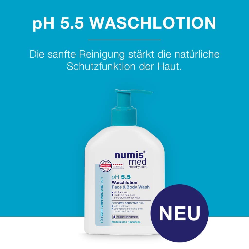 pH 5.5 Gentle Face & Body Wash for Sensitive Skin | Vitamin B5 Enriched Moisturizing Shower Gel for Dry Skin | Hypoallergenic pH Balanced Bath Wash for Men & Women (200mL) | Perfect for Daily Cleansing & Hydrating Sensitive Skin