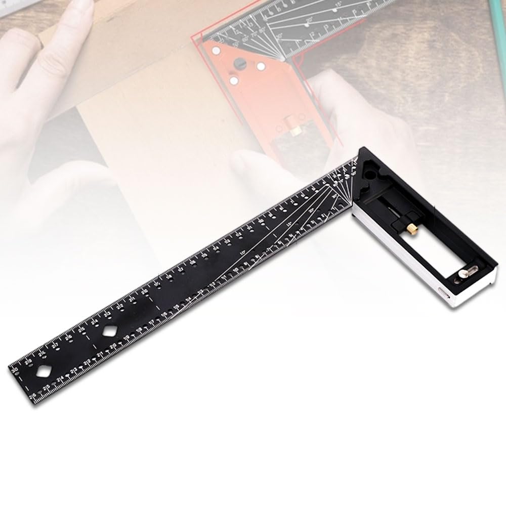 2025 Upgraded Multi-Angle Measuring Ruler - Professional Precision Measuring Tool with 45/90 Degree Angles, Universal Combination Angle Gauge for Woodworking, Metalworking & DIY Projects - Perfect for Accurate Measuring, Drafting & Engineering Drawings