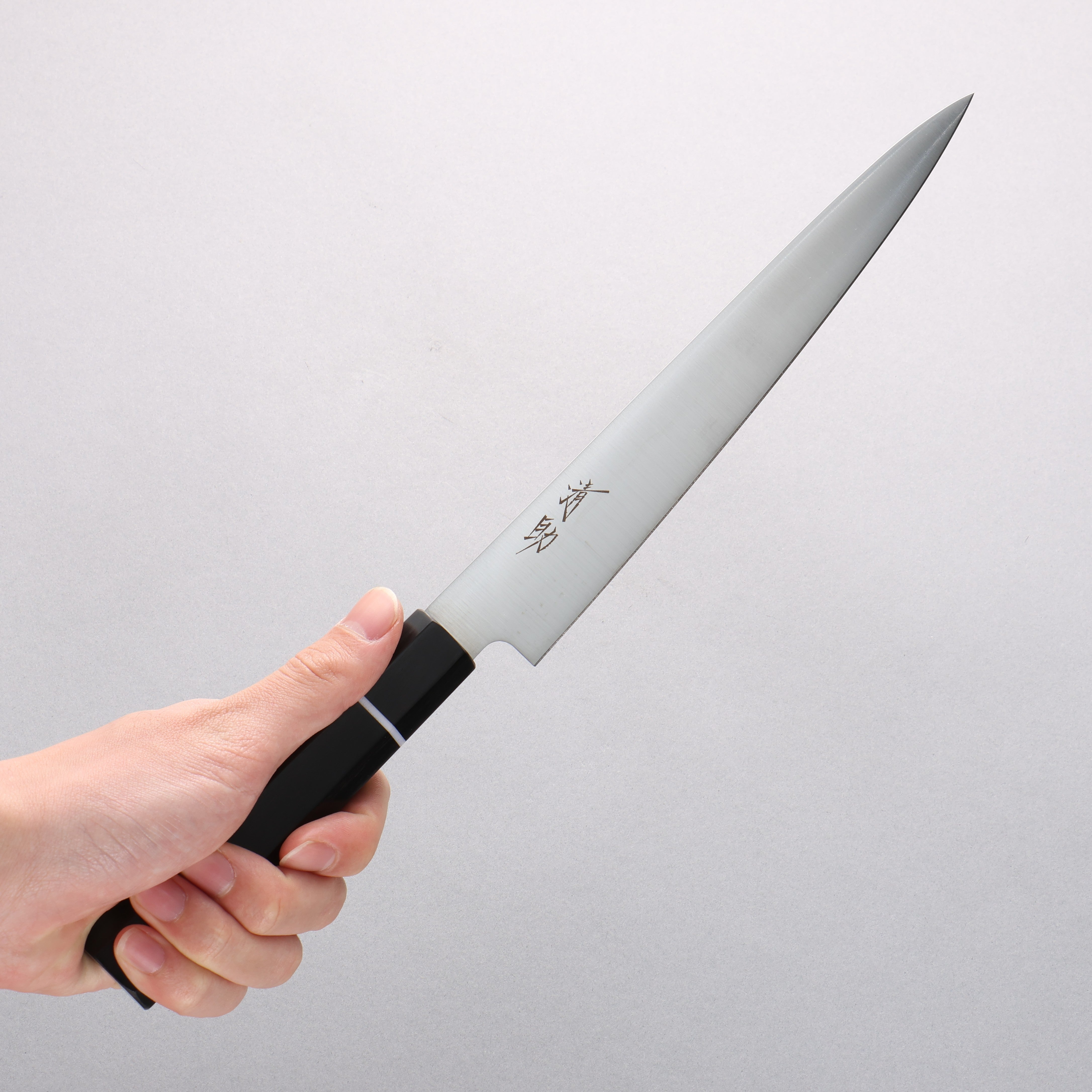 Premium Seisuke 210mm Molybdenum Slicer Knife - Black Pakkawood Handle - Professional Chef's Knife for Sushi, Meat & Vegetable Cutting