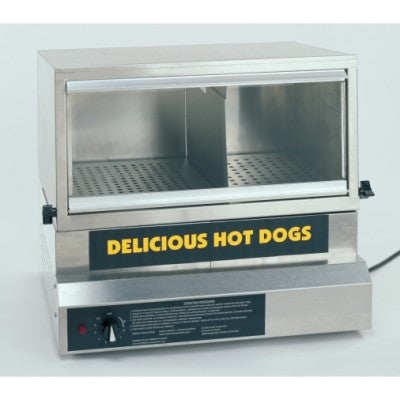 Commercial Large Hot Dog Steamer with Glass Front - 8151 - Perfect for Restaurants, Food Trucks, and Concession Stands