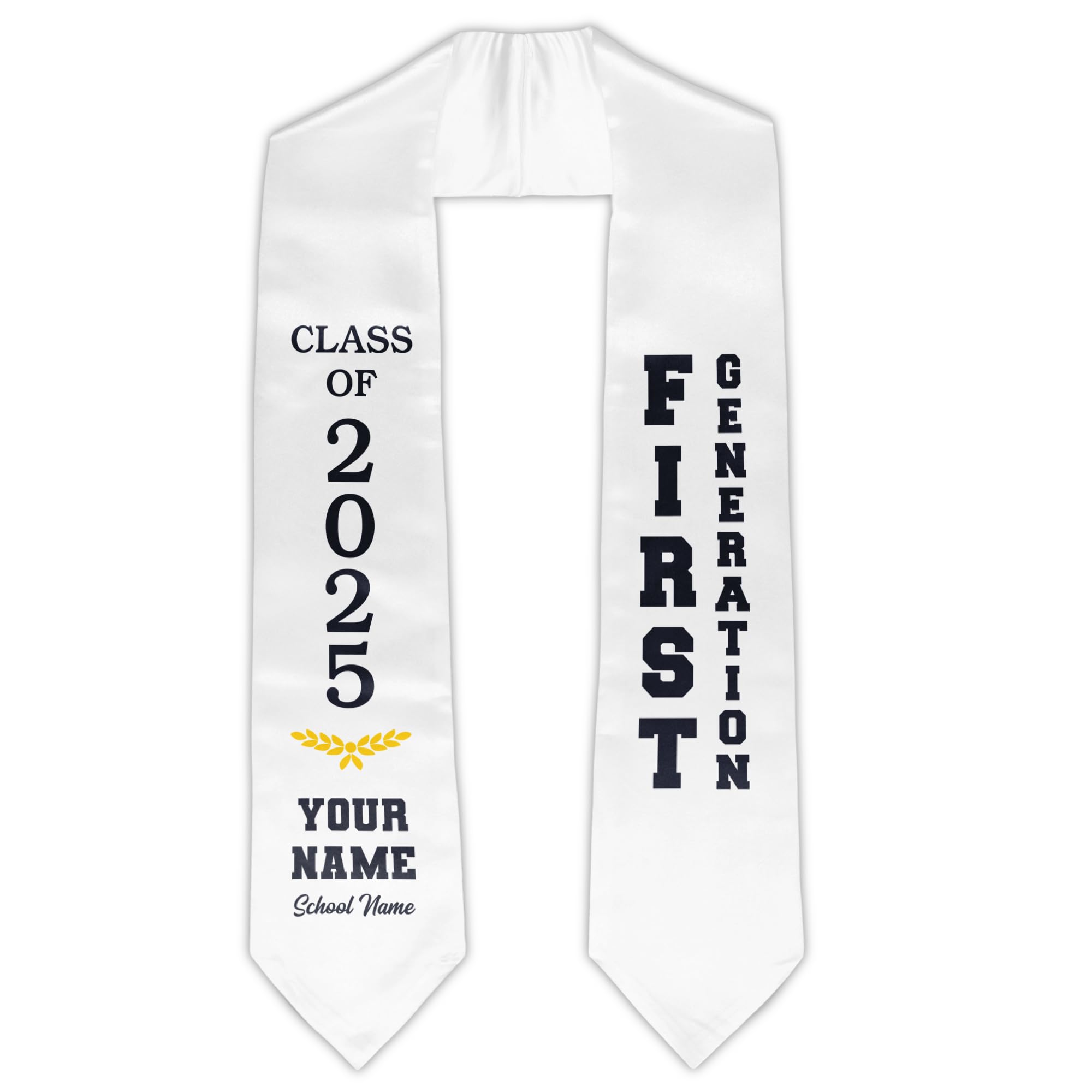 Custom Graduation Stole for Class of 2025 - Personalized First Generation Graduate Sash with Embroidery | Perfect for High School & College Commencement Ceremonies