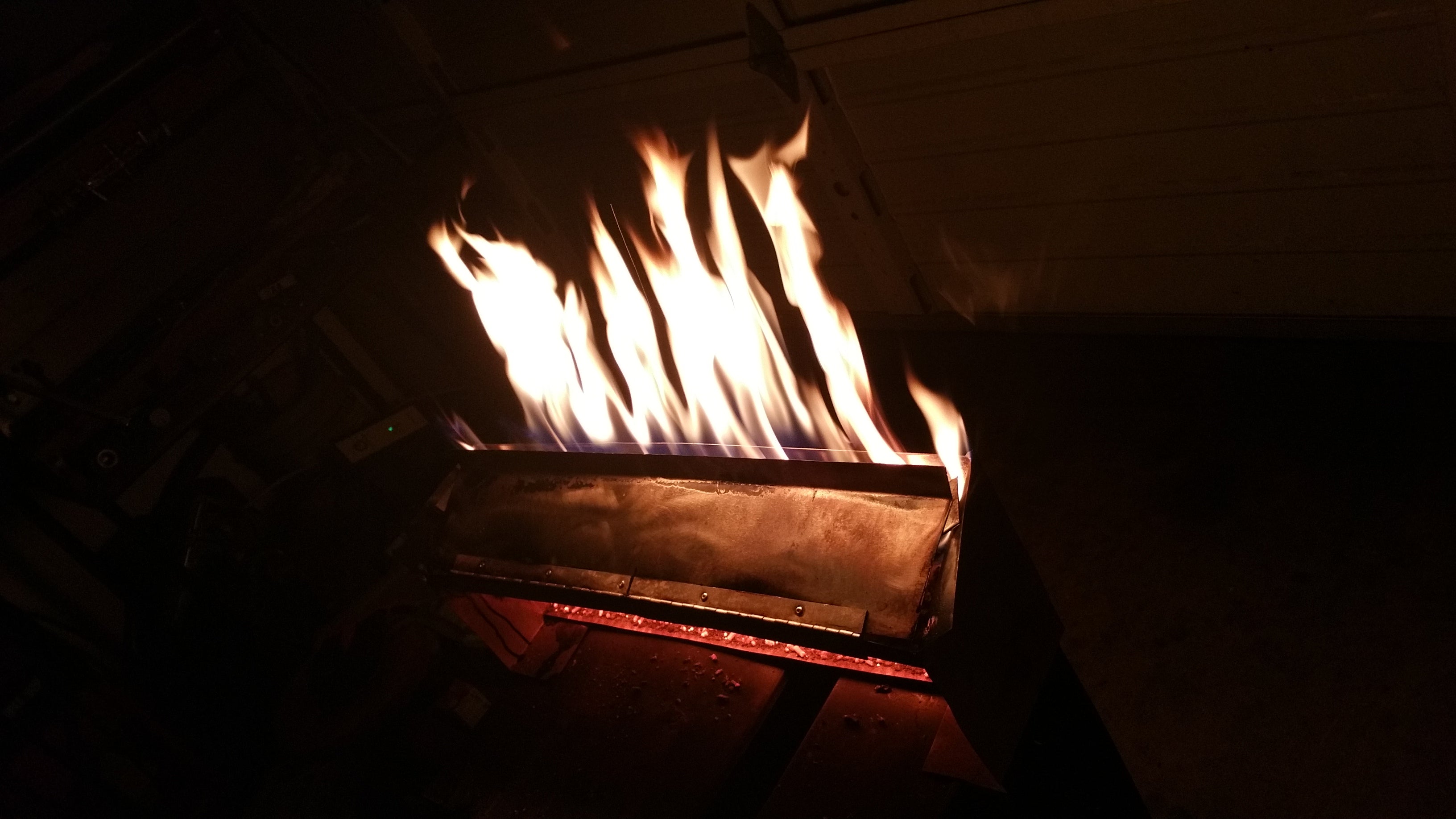 24WPB Wood Pellet Basket Fireplace Insert - Efficient Ribbon of Fire Grate Heater with Heat Exchanger for Enhanced Heat Output | Perfect for Home Heating & Cozy Winter Nights