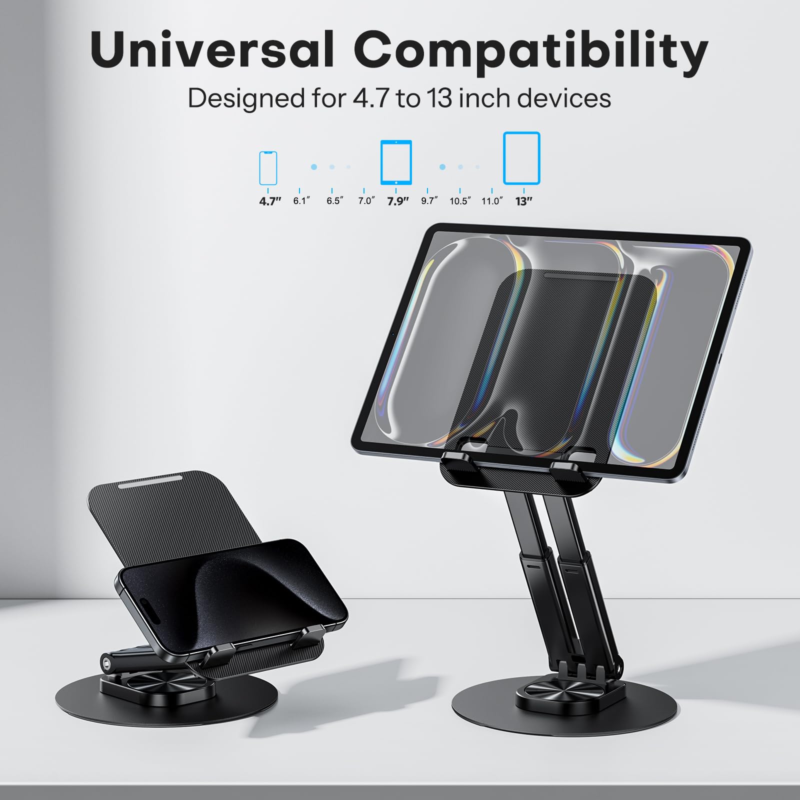 OMOTON Adjustable Tablet Stand Holder for iPad Pro 11/10.2/13/Air/Mini, Kindle & 4-15.6