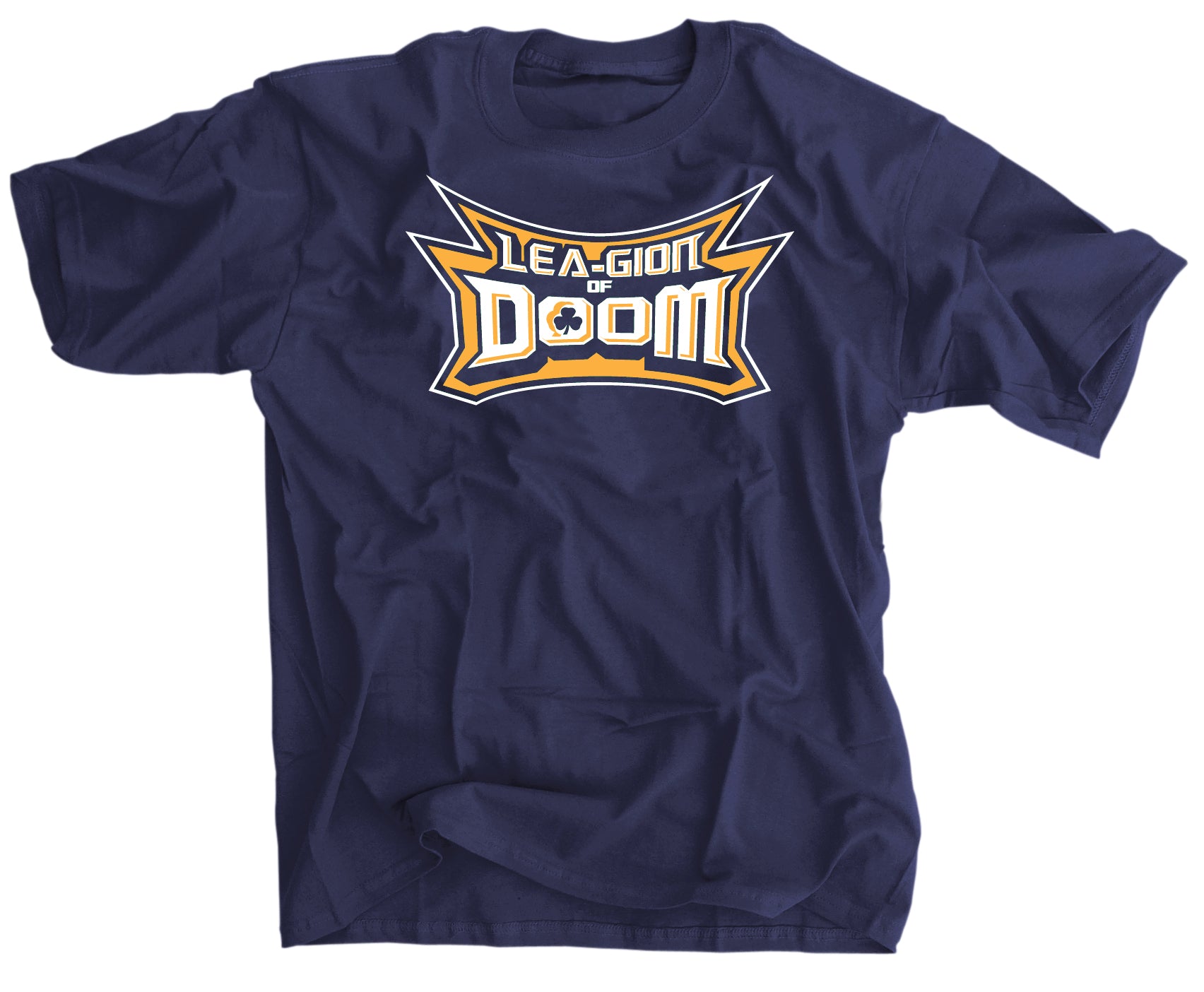 LEGION OF DOOM Blue & Gold Notre Dame Fighting Irish Shirt | Vintage Hockey Fan Apparel | Game Day, Tailgating & Sports Events