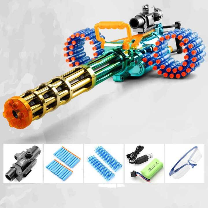Electric Auto Gatling Darts Blaster Toy - High-Speed Shooting Dart Gun for Kids Outdoor Play, Nerf Battles & Target Practice