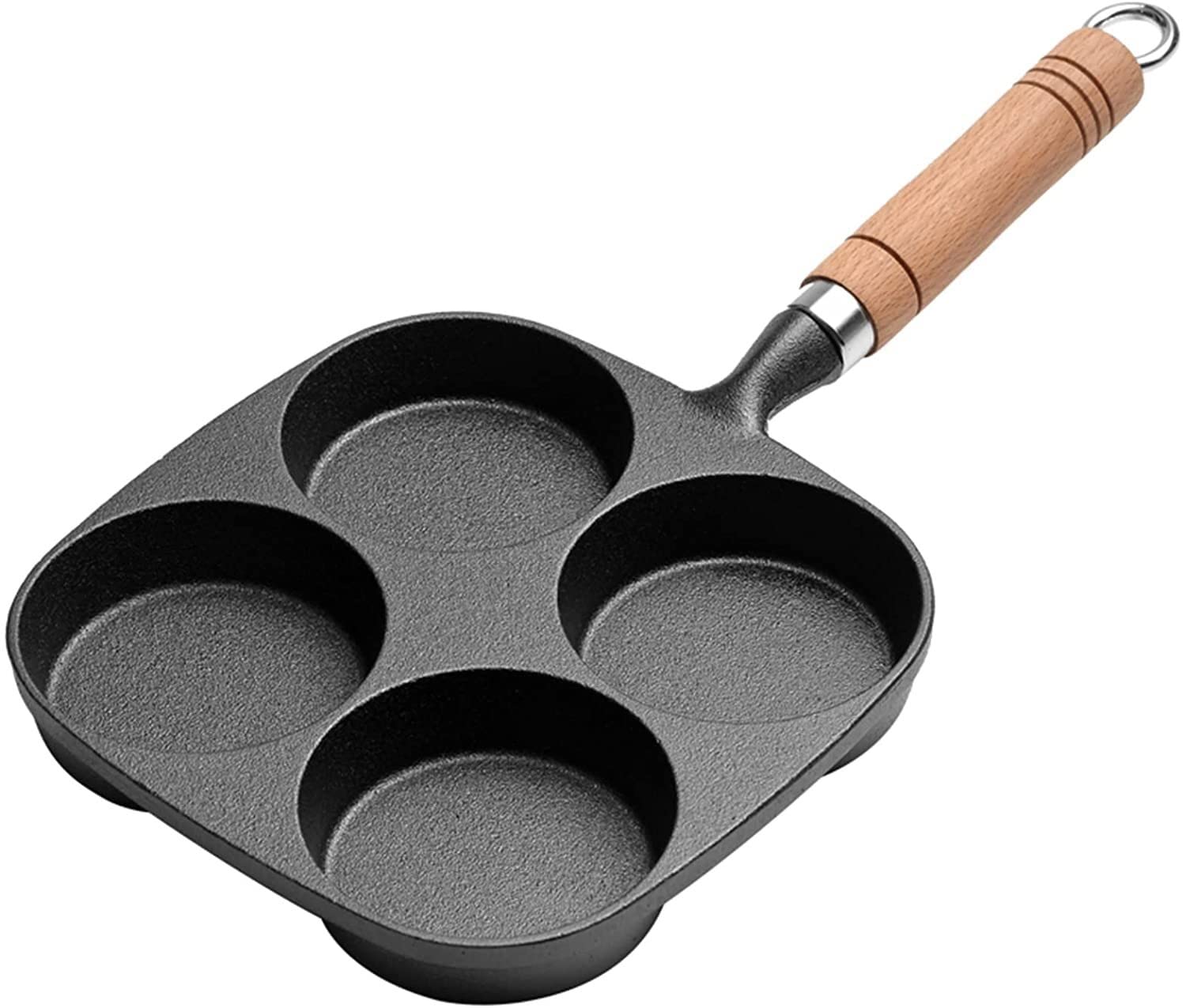 Nonstick Pancake Pan & Egg Frying Pan - 4-Cup Cast Iron Skillet for Perfect Pancakes, Omelets & Eggs - Induction & Gas Stove Compatible - Ideal for Breakfast, Brunch & Family Cooking