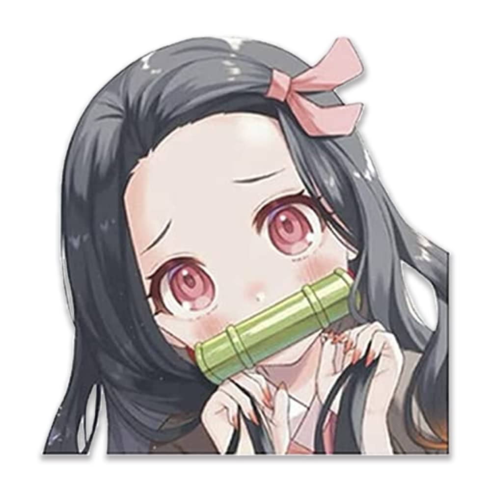 5.2 Inch Anime Car Decals - Waterproof Vinyl Demon Slayer Nezuko Stickers for Cars, Bumpers & Windows | Kawaii Japanese Anime Auto Accessories | Perfect for Car Enthusiasts & Anime Fans