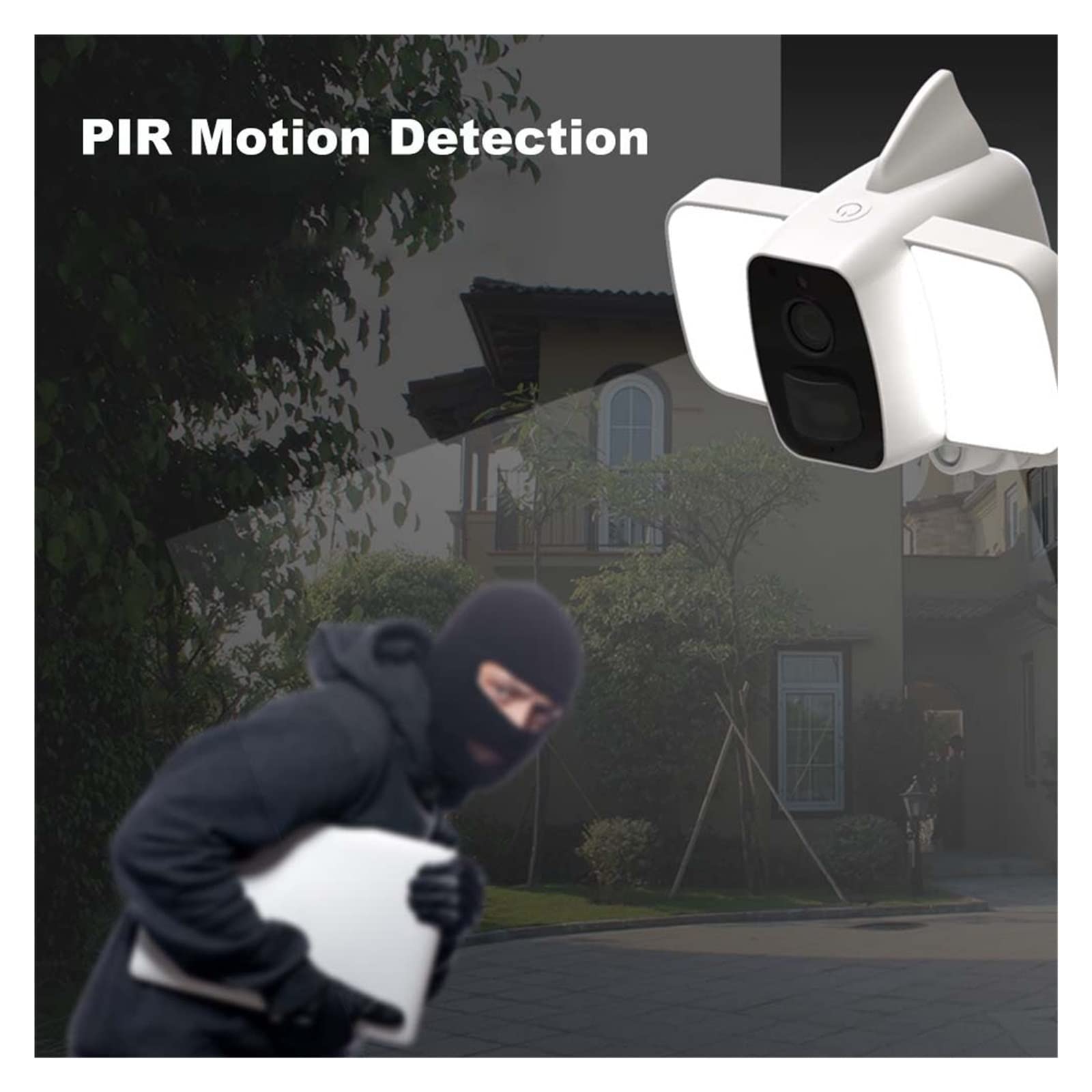 Tuya Solar WiFi Security Camera Outdoor - 1080P Wireless Surveillance Camera with Solar Panel, 10000mAh Battery & Smart Light - Works with Alexa & Smart Life App - Perfect for Home Security, Backyard Monitoring & Garage Protection