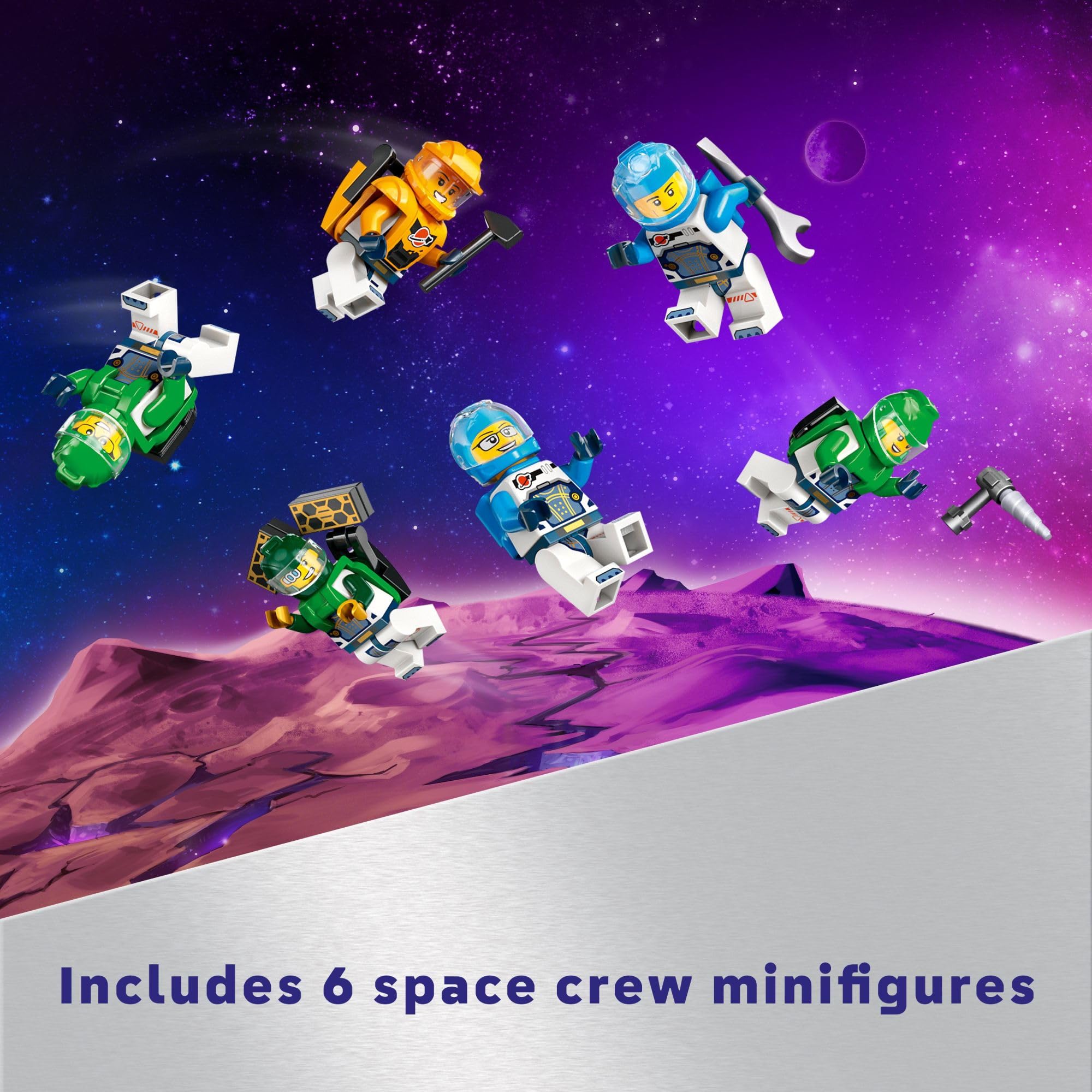 LEGO City Modular Space Station STEM Building Toy with 6 Astronaut Minifigures - Educational Science Exploration Set for Kids Ages 7+ | Perfect Gift for Boys & Girls | Creative Play & STEM Learning Activity