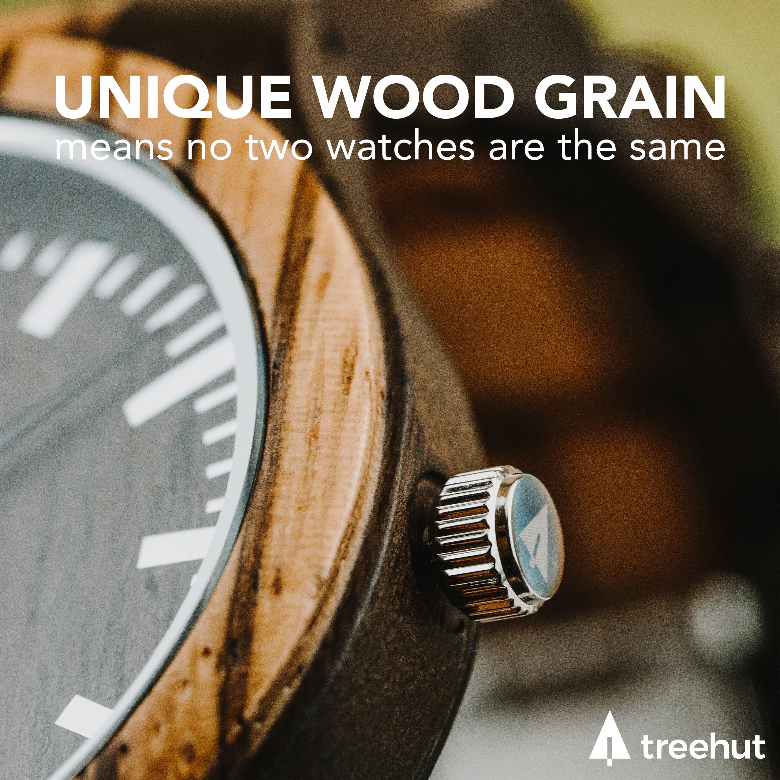 Men's Wooden Watches - Japanese Quartz Analog, Ebony & Walnut - Stylish for Daily Wear