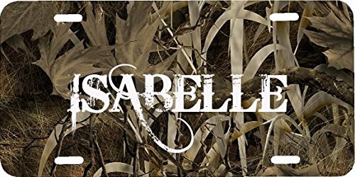 Personalized Isabelle Name Camouflage Camo Novelty License Plate Sign - Perfect for Car, Truck, Bedroom, or Man Cave Decor