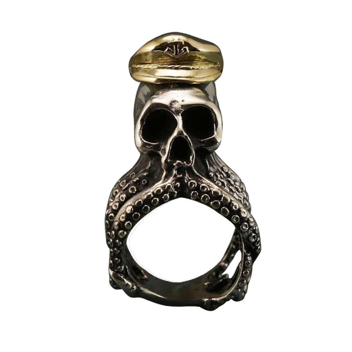 MayiaHey Octopus Skull Ring for Men - Norse Viking Pirate Gothic Jewelry, Punk Animal Ring for Boys | Perfect for Hip Hop Fashion, Gothic Style & Viking Costume Accessories