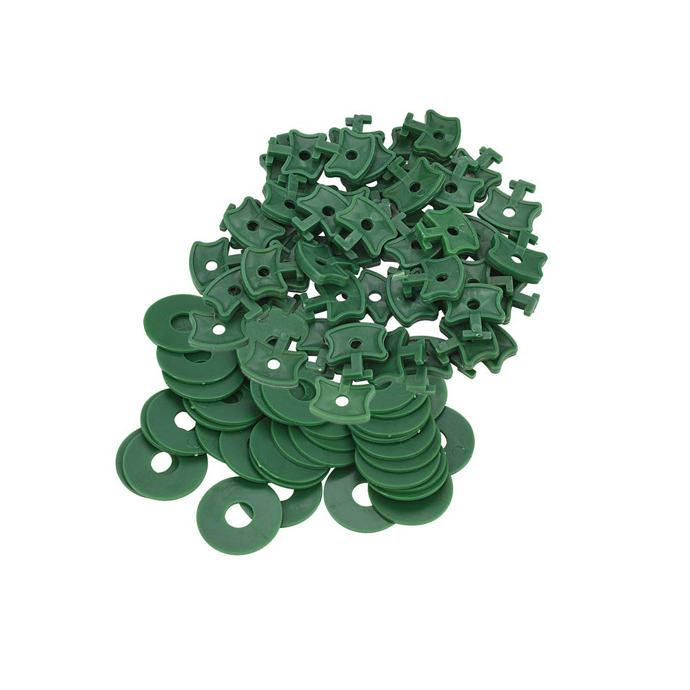 50 Sets Greenhouse Extender Clips - Heavy Duty Shading & Insulation Twist Clips for Securing Greenhouse Bubble Wrap, Sunshade Net (50 Clips + 50 Washers) - Perfect for Plant Protection, Temperature Control & Year-Round Gardening