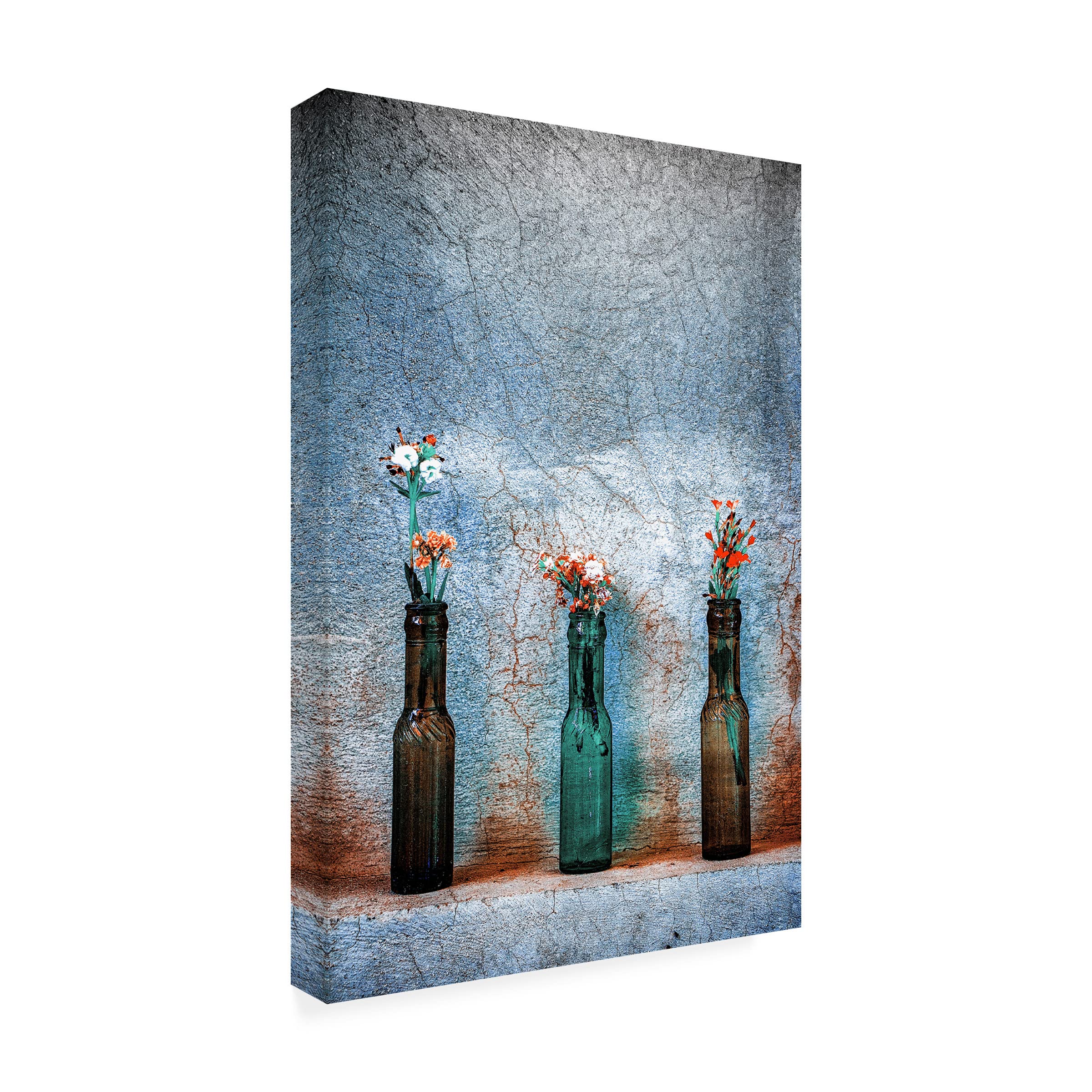 Trademark Fine Art 'Lovely Little Flowers' Canvas Wall Art Print by Afshin Saeidinia - Floral Home Decor for Living Room, Bedroom & Office
