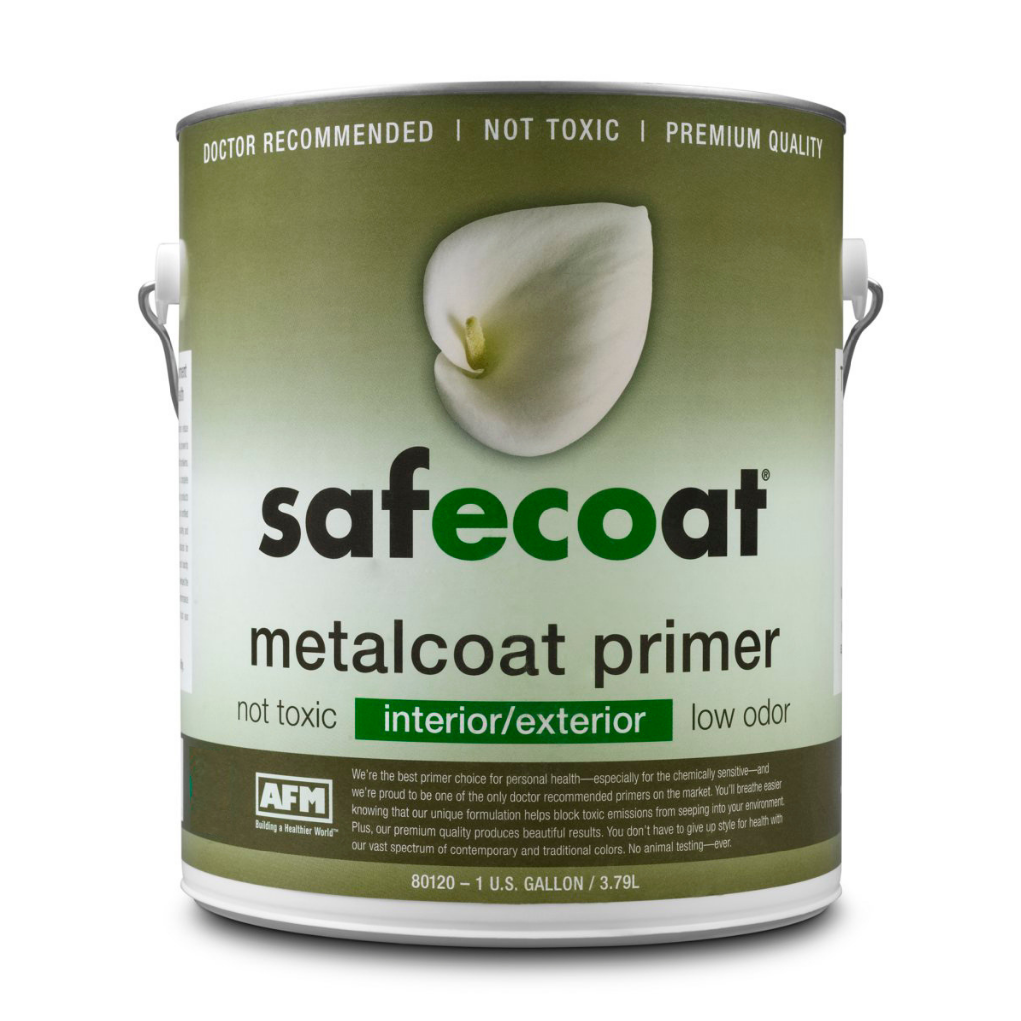 AFM Safecoat Metalcoat Primer - Lead-Free, Low VOC Rust Preventive Primer for Metal Surfaces - Ideal for DIY Projects, Automotive Repair, and Industrial Metal Coating